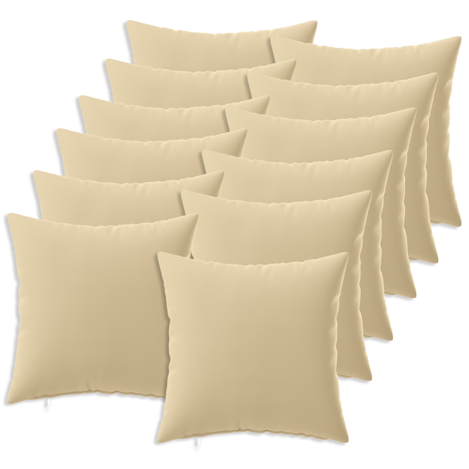 Federa 12 pcs HEERLEN Beige 50 x 50 cm Poliestere