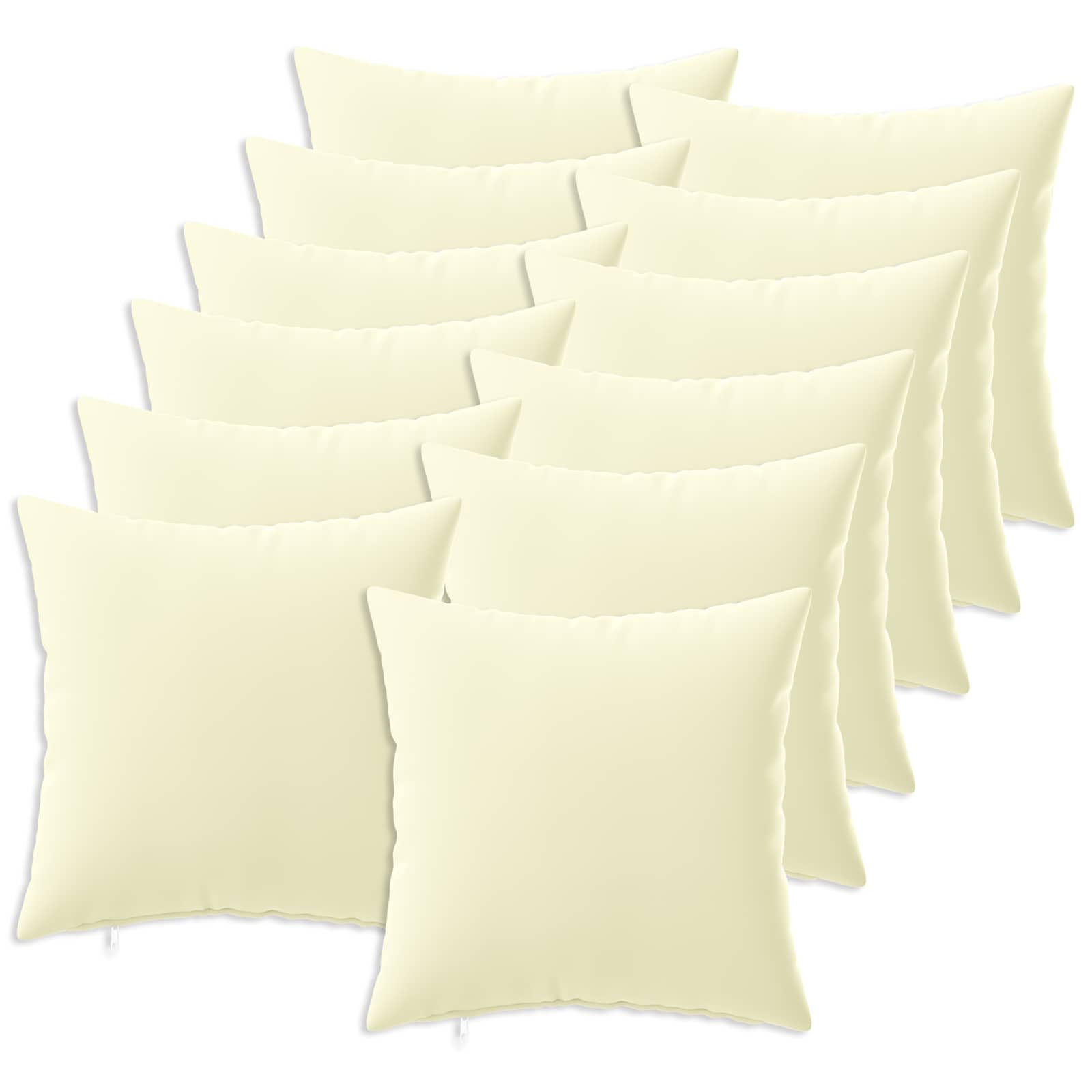Federa 12 pcs HEERLEN Crema 50 x 50 cm Poliestere
