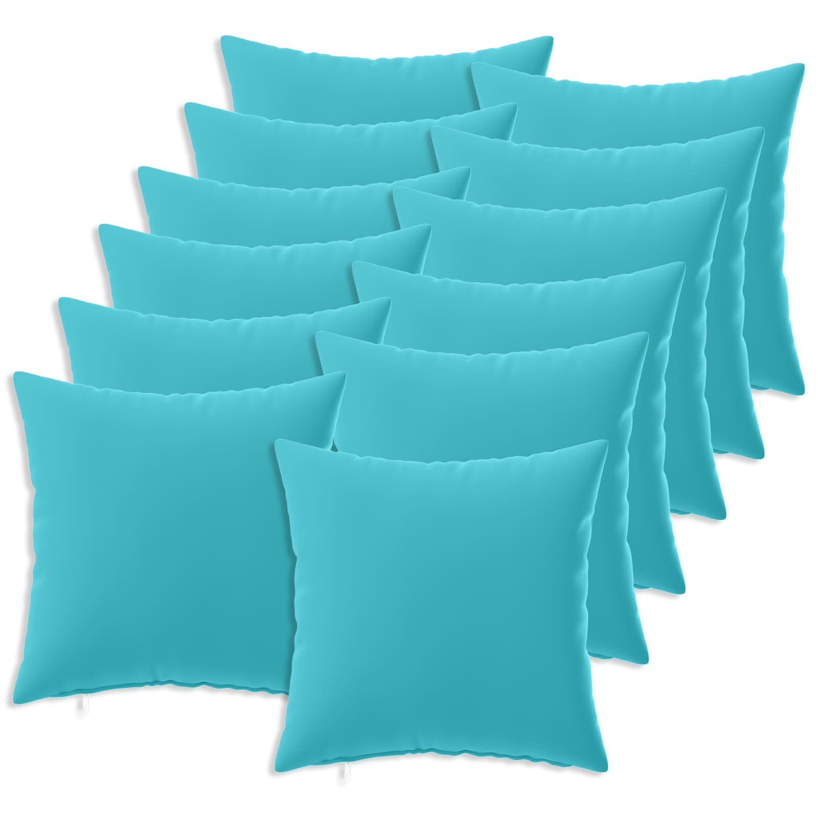 Federa 12 pcs HEERLEN Turchese 50 x 50 cm Poliestere