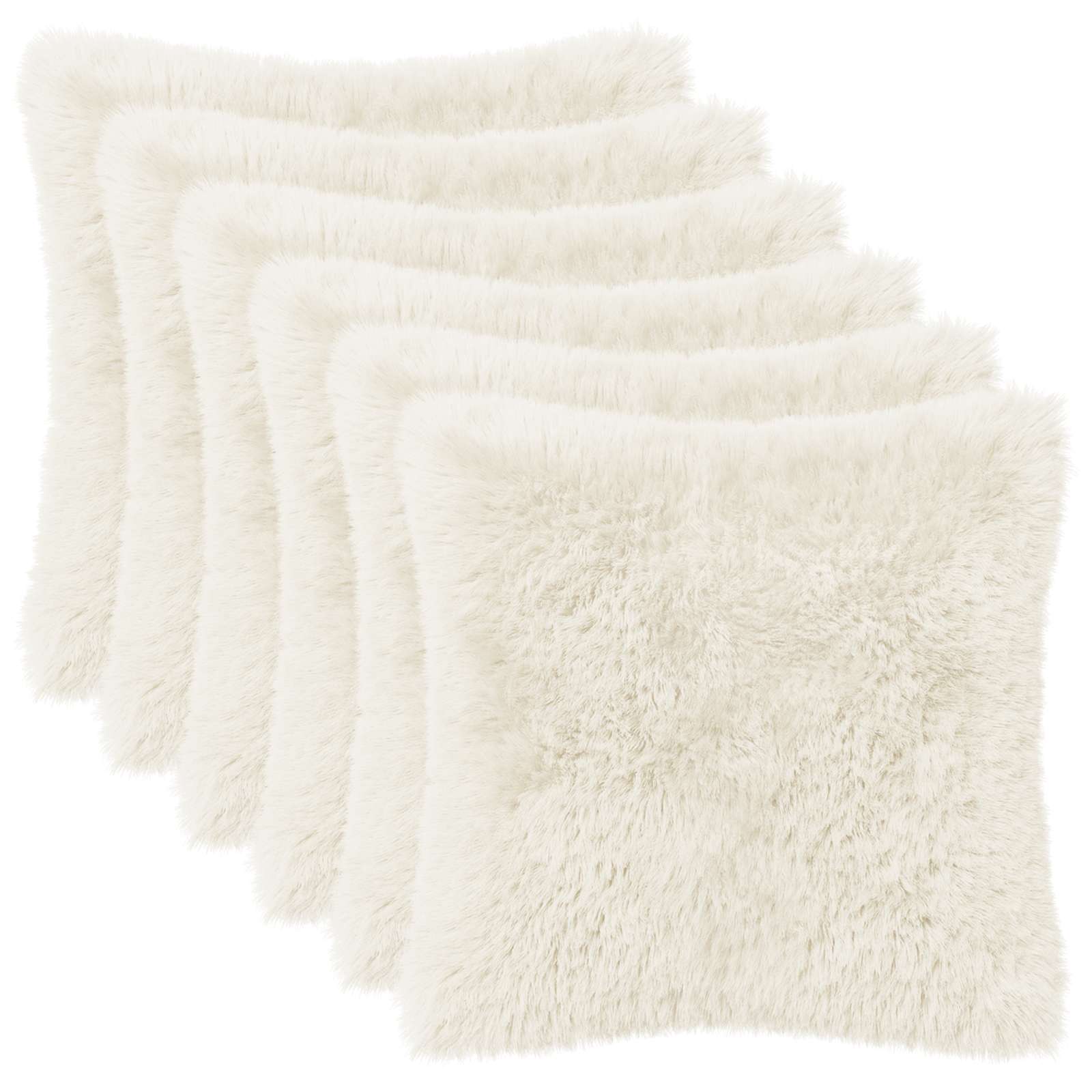 Federa 6 pcs HEERLEN Bianco 50 x 50 cm Fleece PV