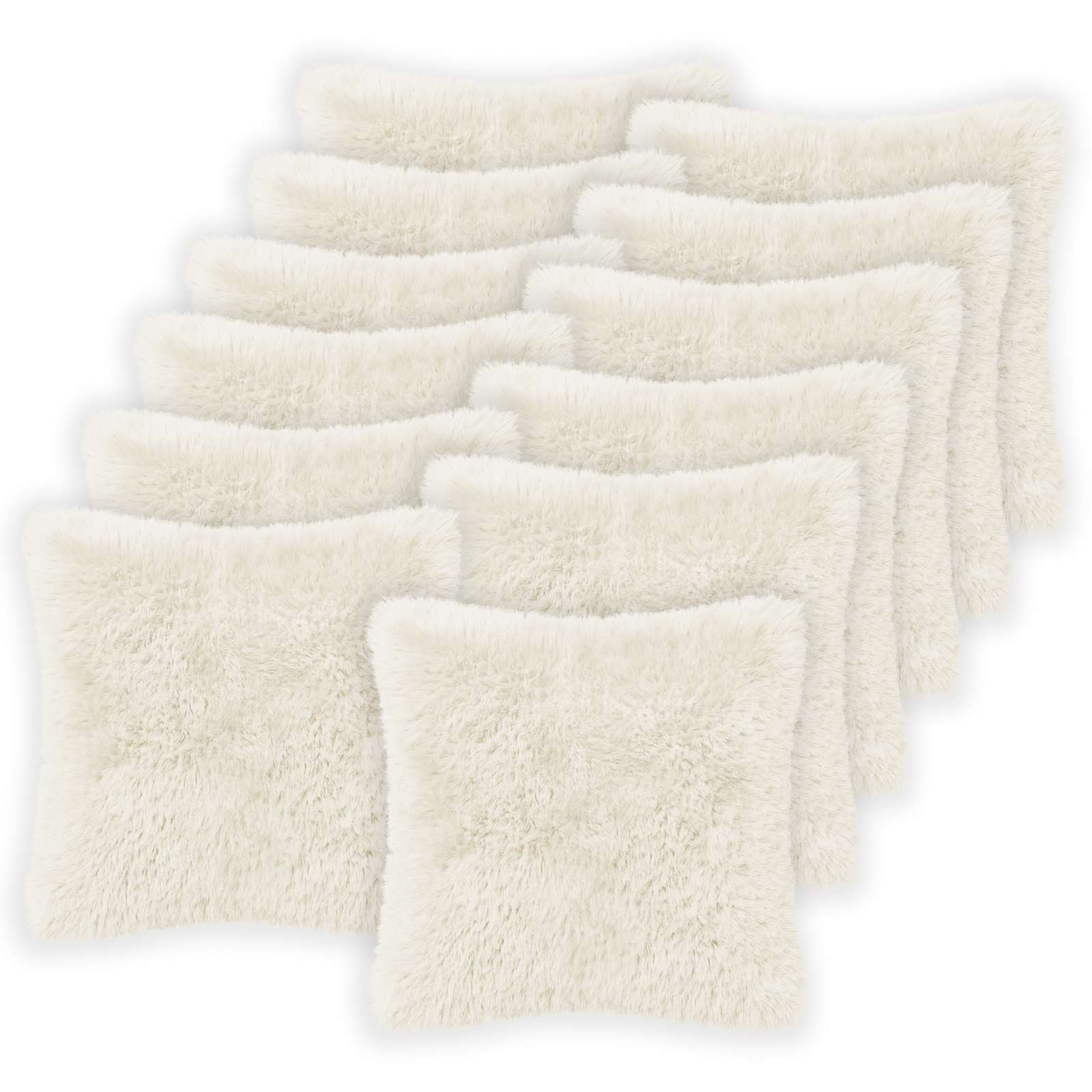 Federa 12 pcs HEERLEN Bianco 50 x 50 cm Fleece PV