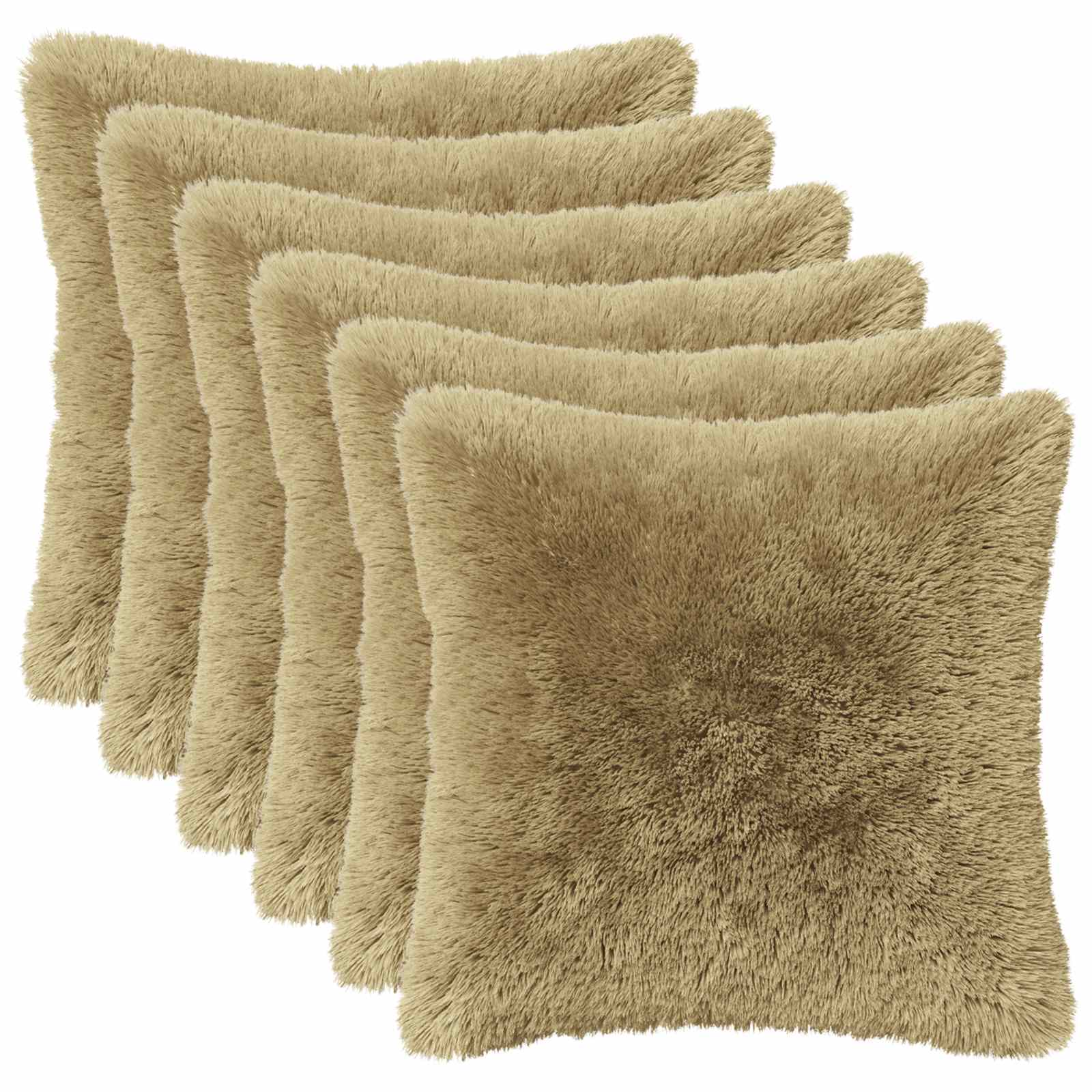 Federa 6 pcs HEERLEN Verde chiaro 50 x 50 cm Fleece PV
