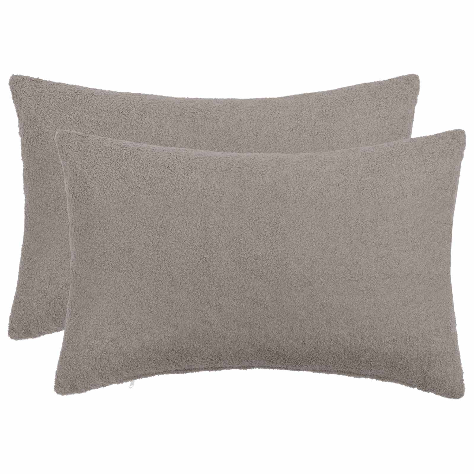 Federa 2 pcs HEERLEN Grigio Chiaro 50 x 70 cm Bouclé