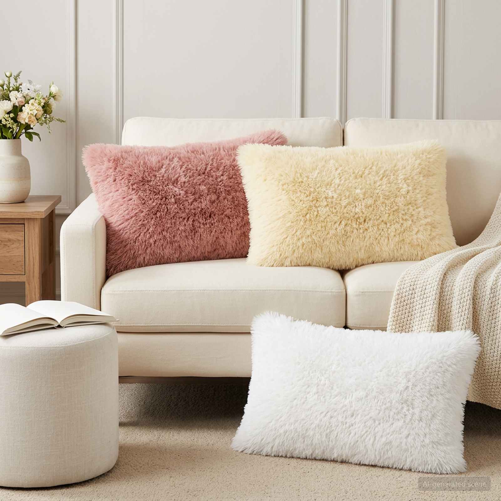 Federa 2 pcs HEERLEN Bianco 50 x 70 cm Fleece PV