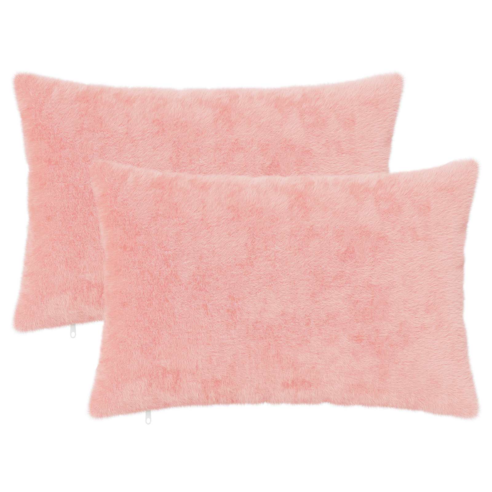 Federa 2 pz HEERLEN Rosa 50 x 70 cm Pelliccia di Coniglio Finta