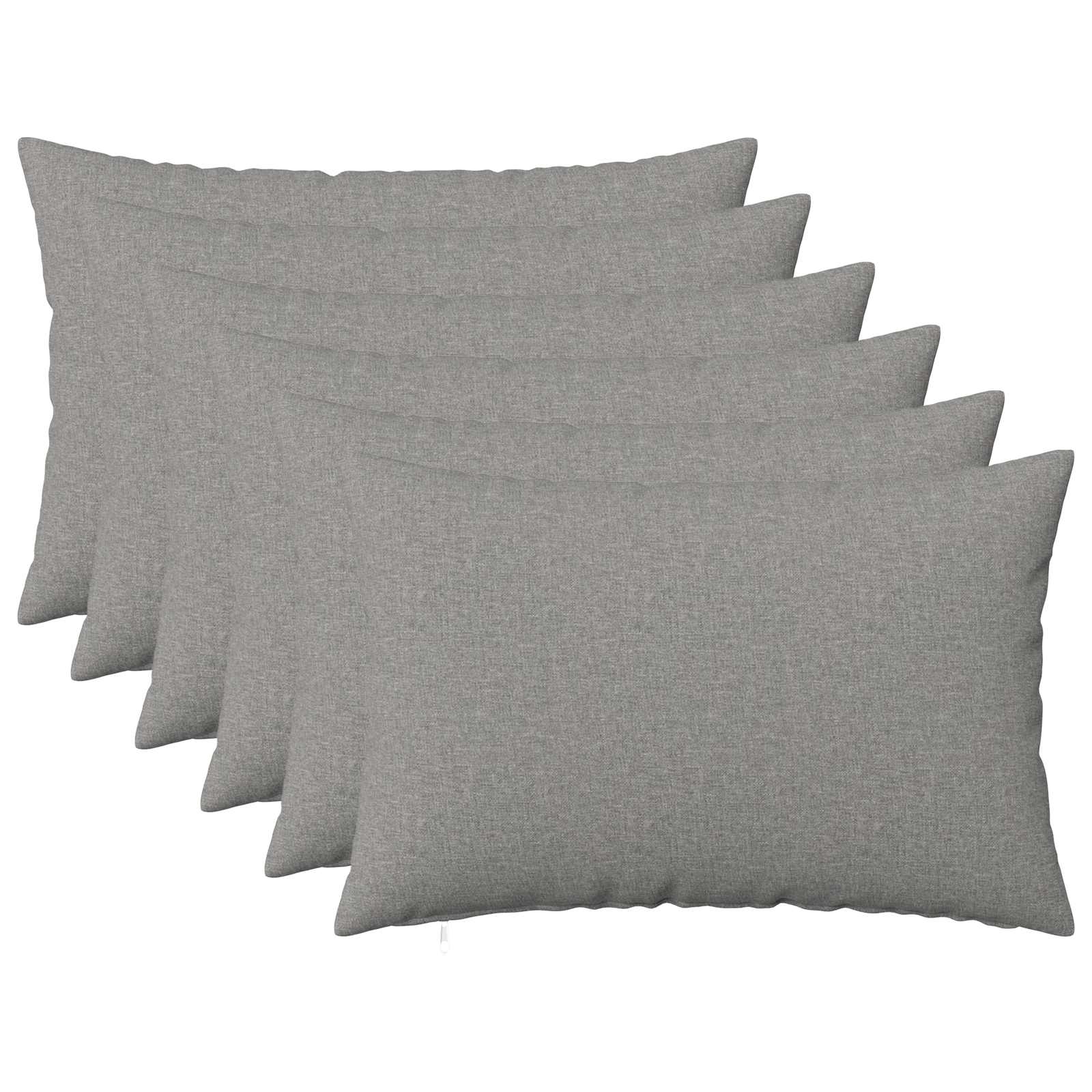 Federa 6 pz HEERLEN Grigio Nuvola 50 x 75 cm Tessuto