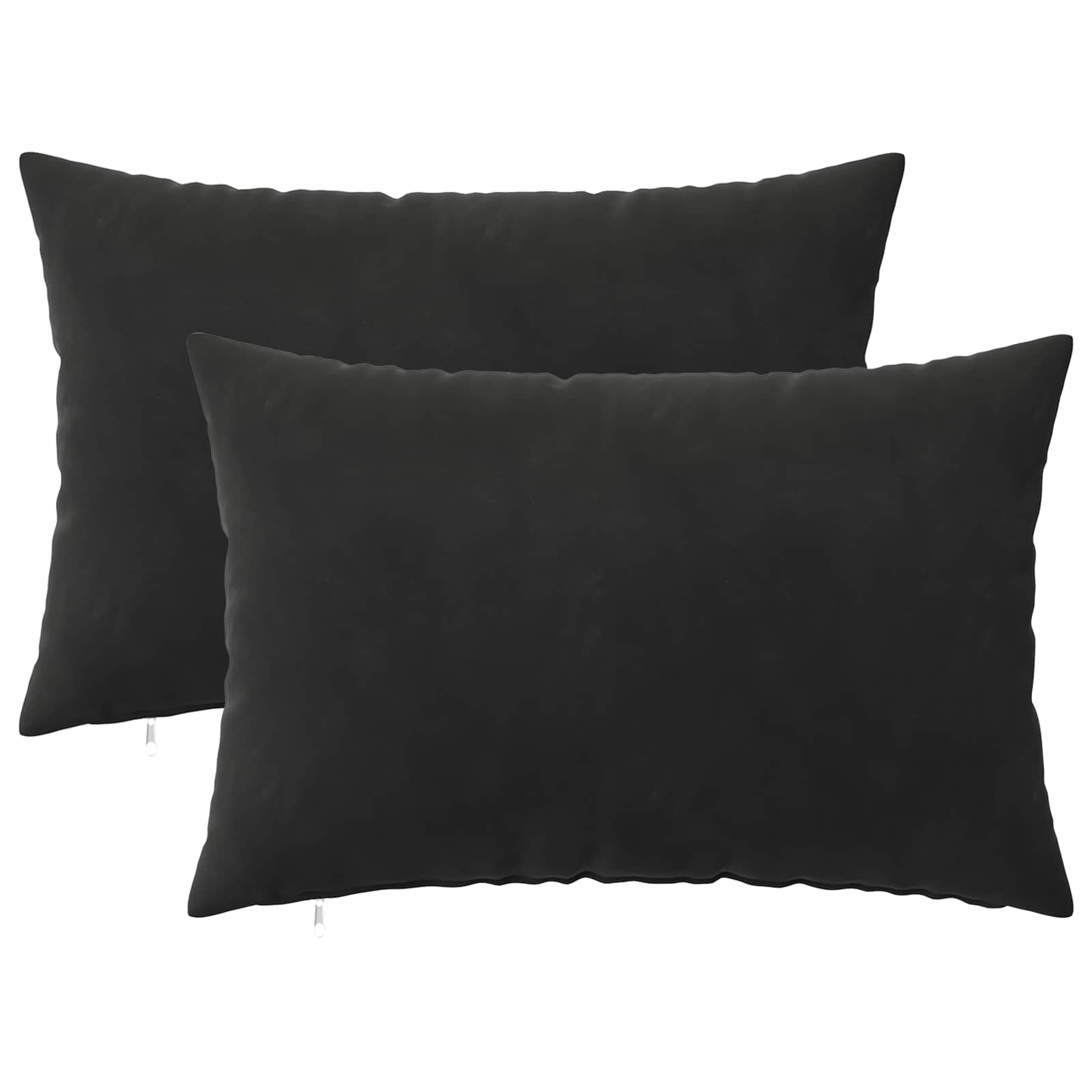 Federa 2 pcs HEERLEN Nero 50 x 75 cm Velluto
