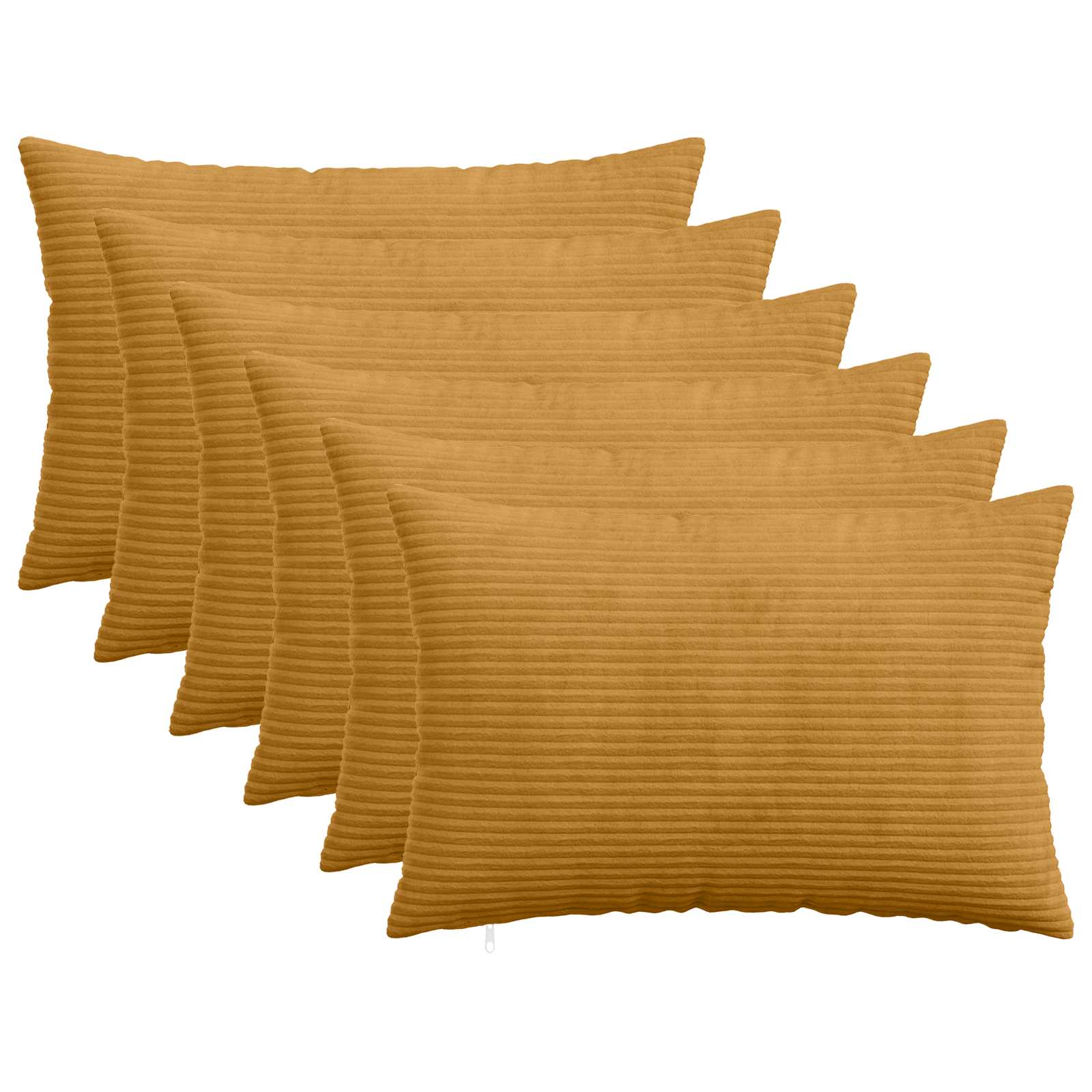 Federa 6 pcs HEERLEN Giallo 50 x 75 cm corduroy