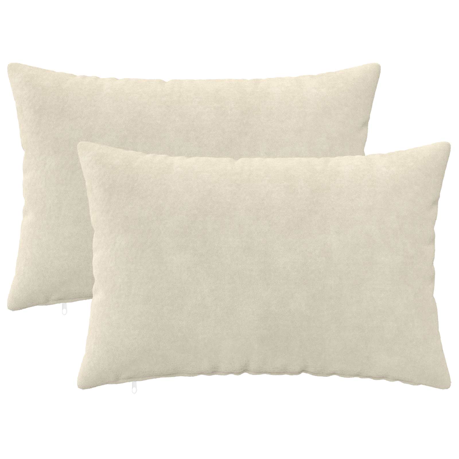 Federa 2 pcs HEERLEN Crema 50 x 75 cm Fleece in microfibra
