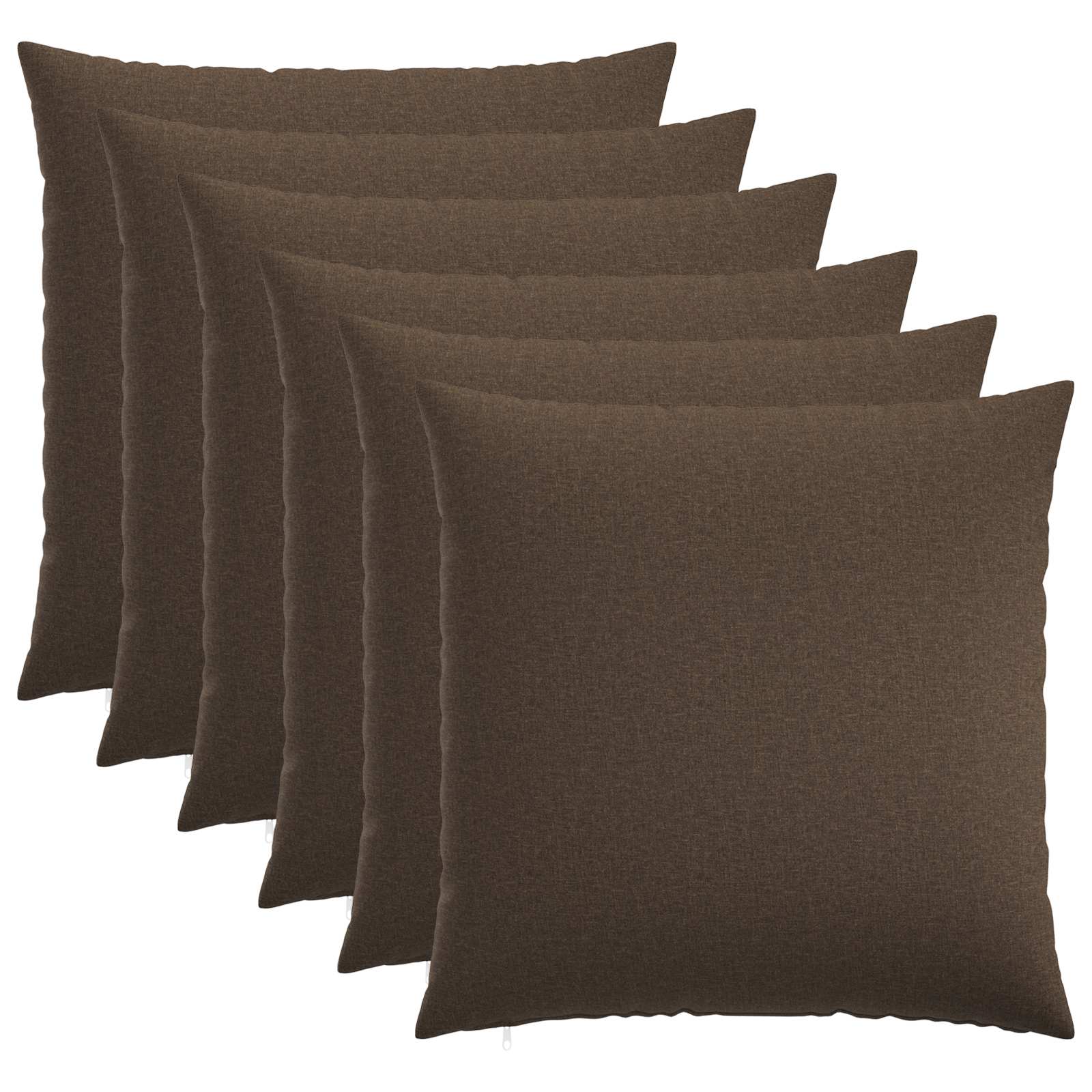 Federa 6 pz HEERLEN Tortora 55 x 55 cm Tessuto