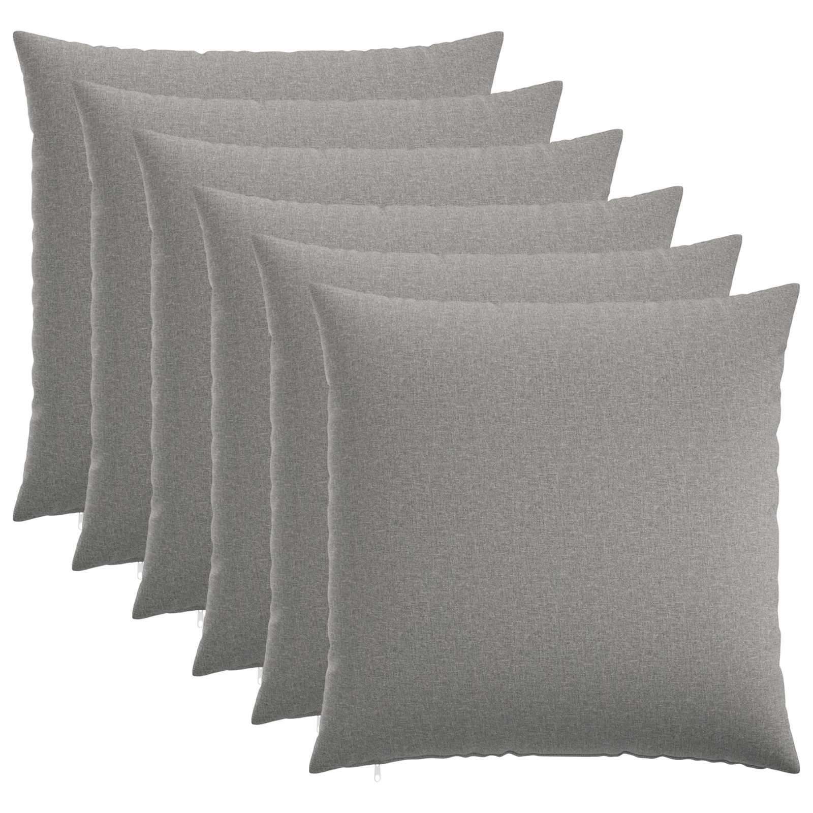 Federa 6 pz HEERLEN Grigio Nuvola 55 x 55 cm Tessuto