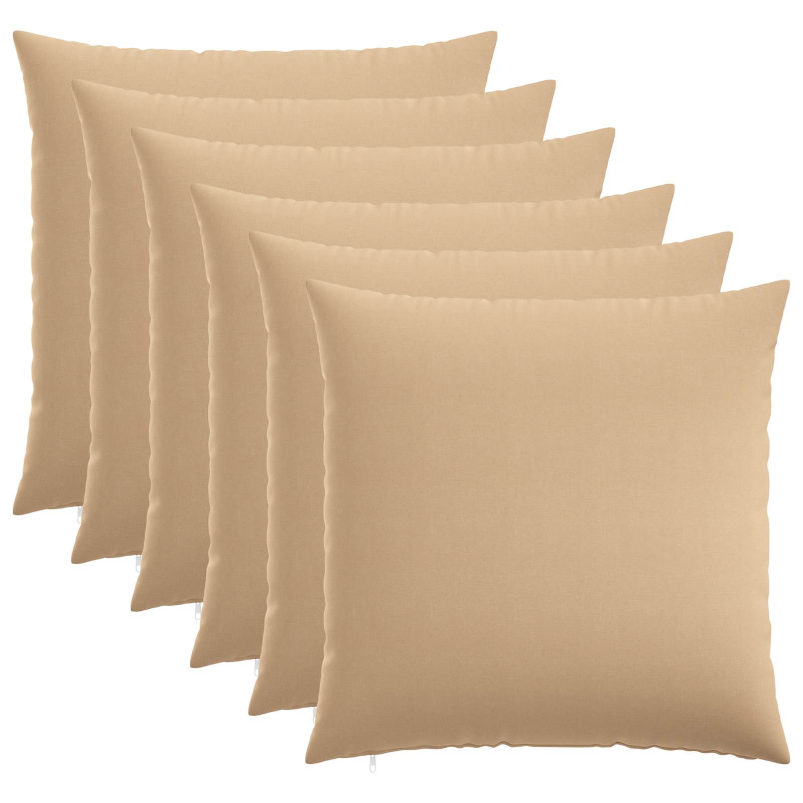 Federa 6 pz HEERLEN Crema 55 x 55 cm Tessuto