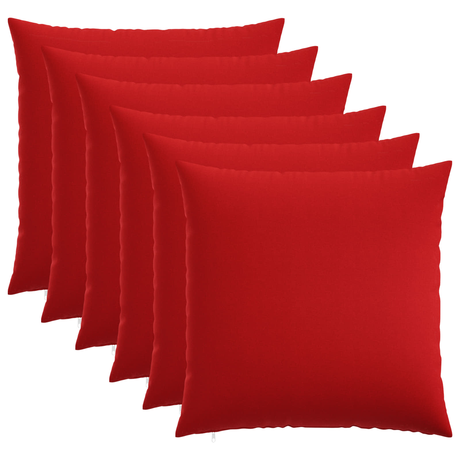 Federa 6 pz HEERLEN Rosso 55 x 55 cm Tessuto