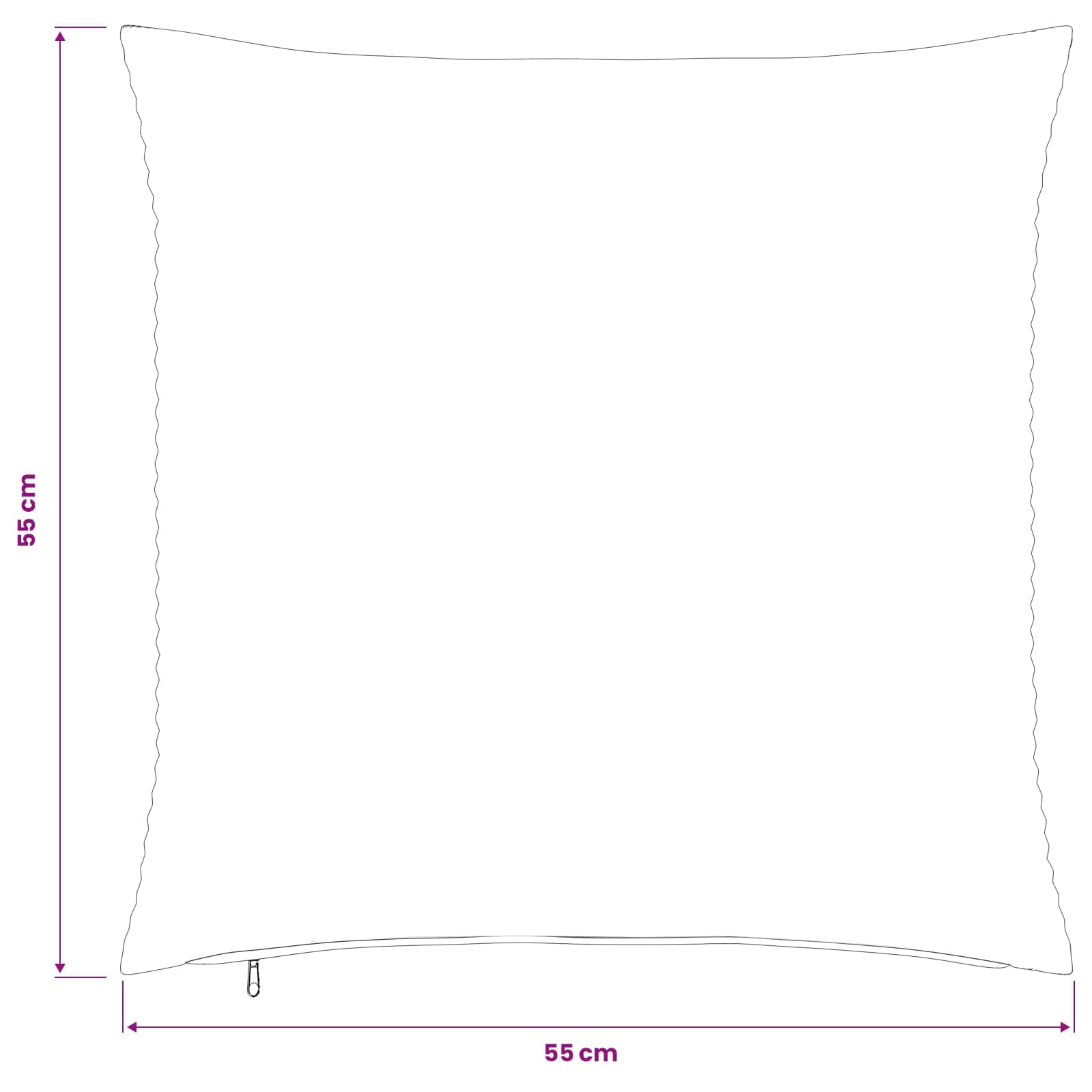 Federa 6 pcs HEERLEN Grigio Chiaro 55 x 55 cm corduroy