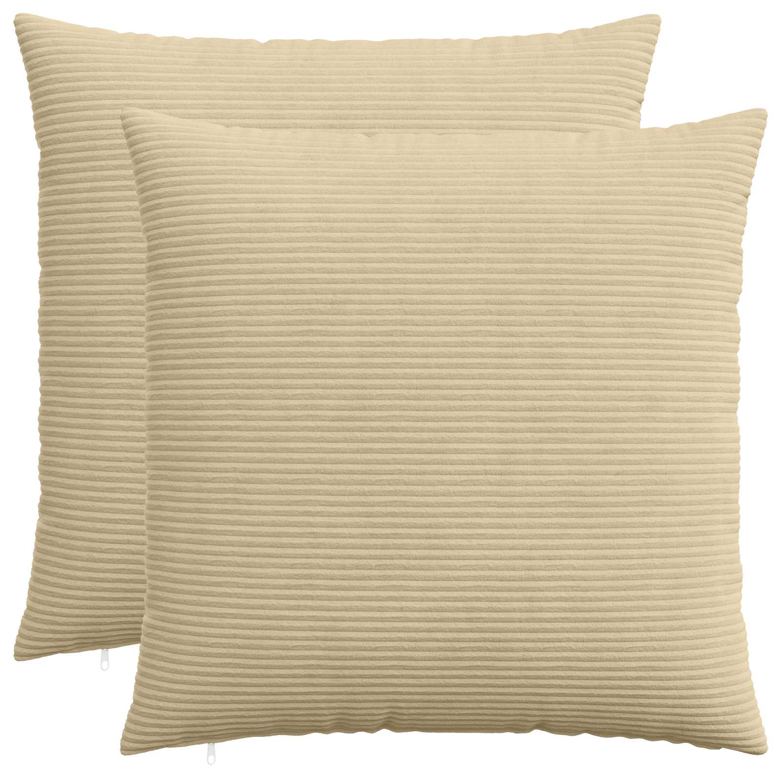 Federa 2 pcs HEERLEN Verde Grigio 55 x 55 cm corduroy