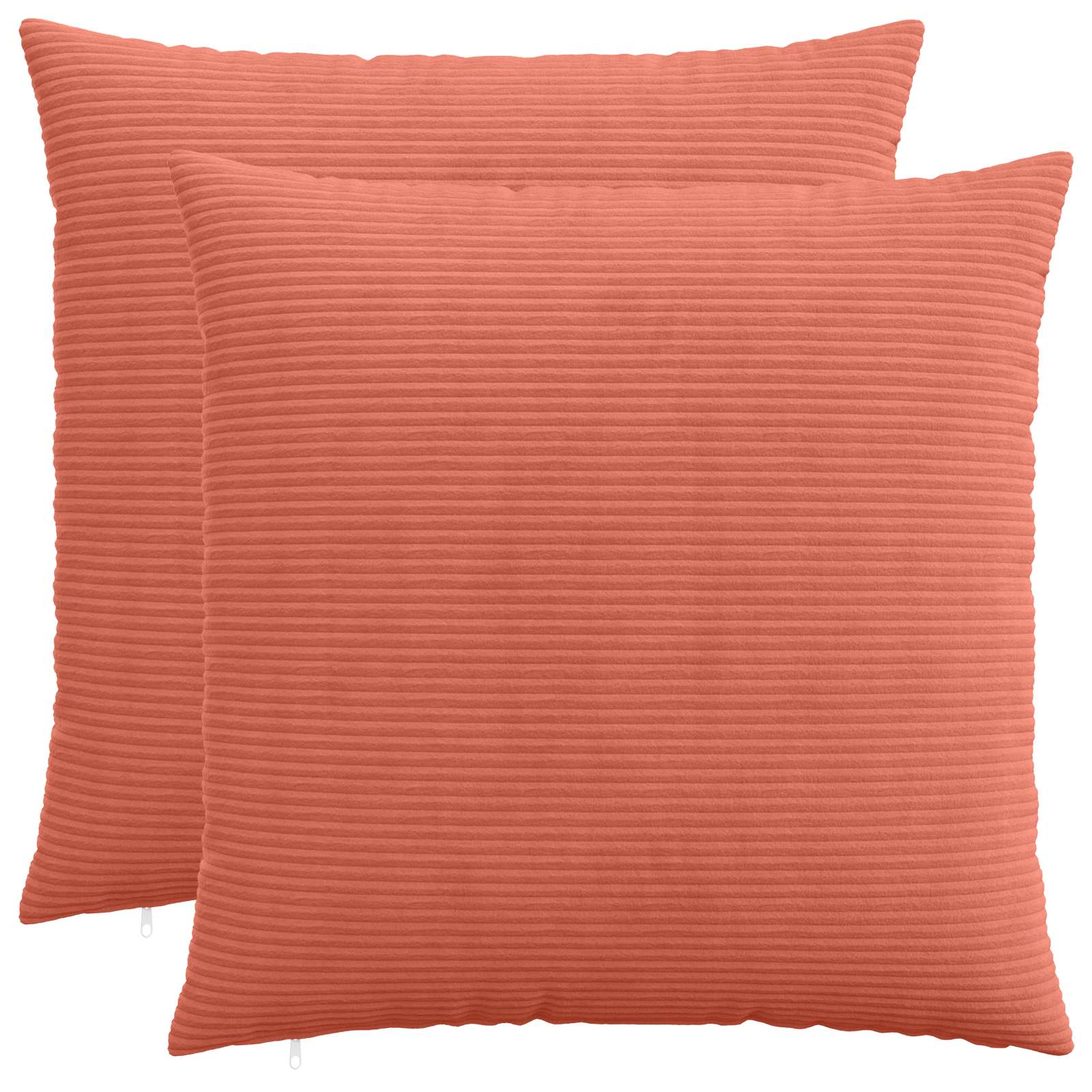 Federa 2 pcs HEERLEN Rosso Arancio 55 x 55 cm corduroy