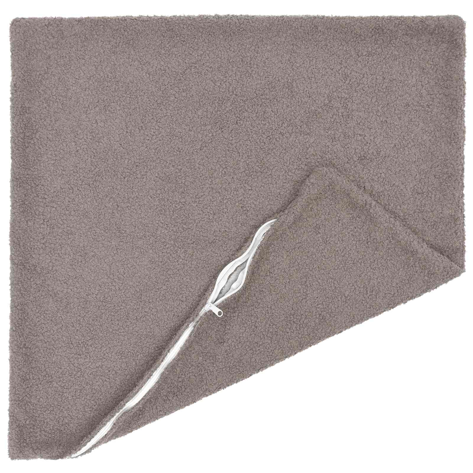 Federa 2 pcs HEERLEN Grigio Chiaro 55 x 55 cm Bouclé