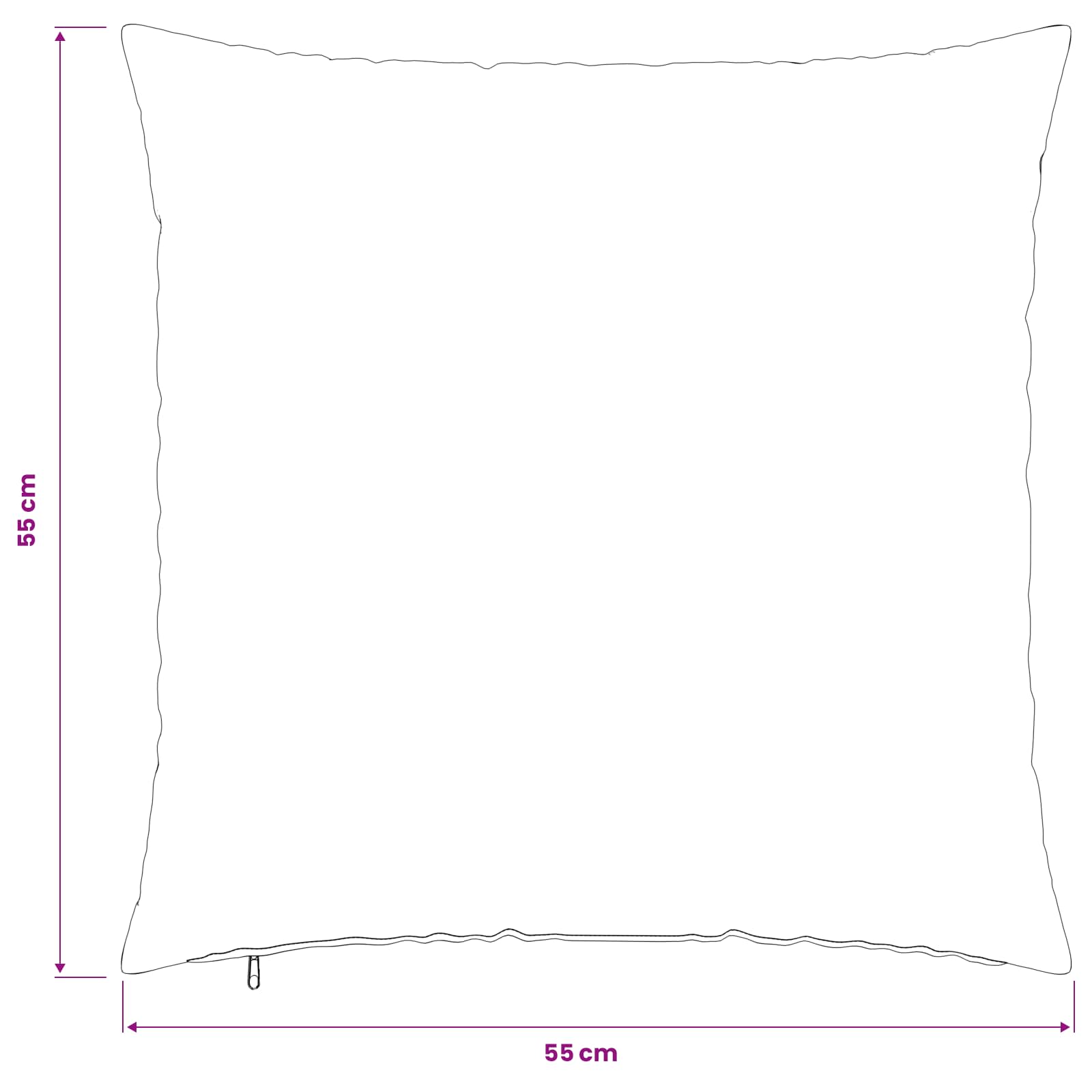 Federa 6 pcs HEERLEN Rosa 55 x 55 cm Bouclé