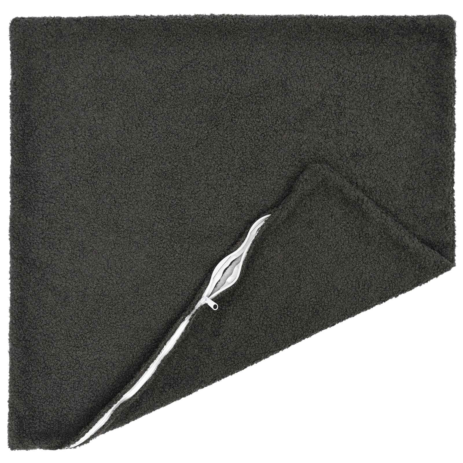 Federa 2 pcs HEERLEN Grigio Scuro 55 x 55 cm Bouclé