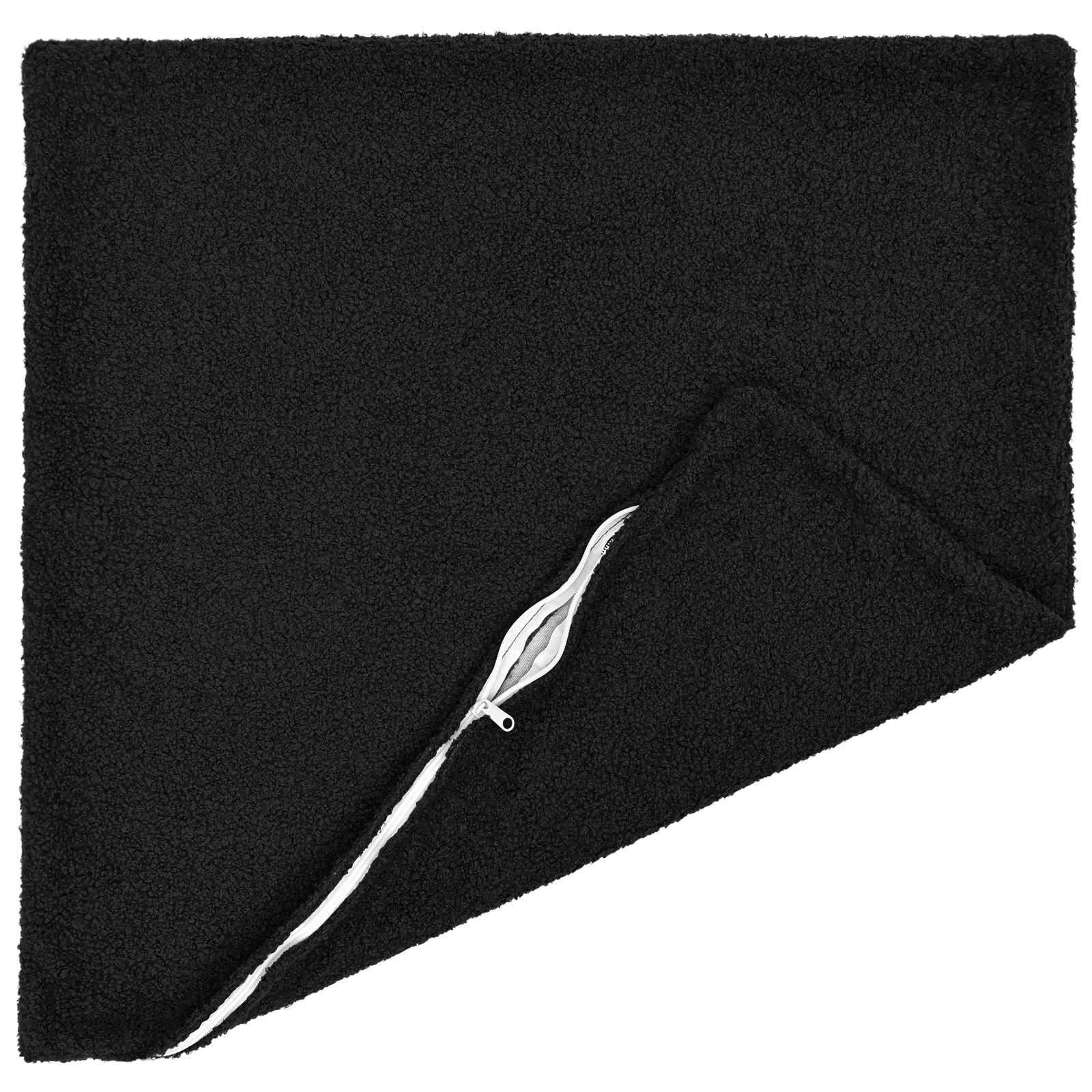 Federa 2 pcs HEERLEN Nero 55 x 55 cm Bouclé