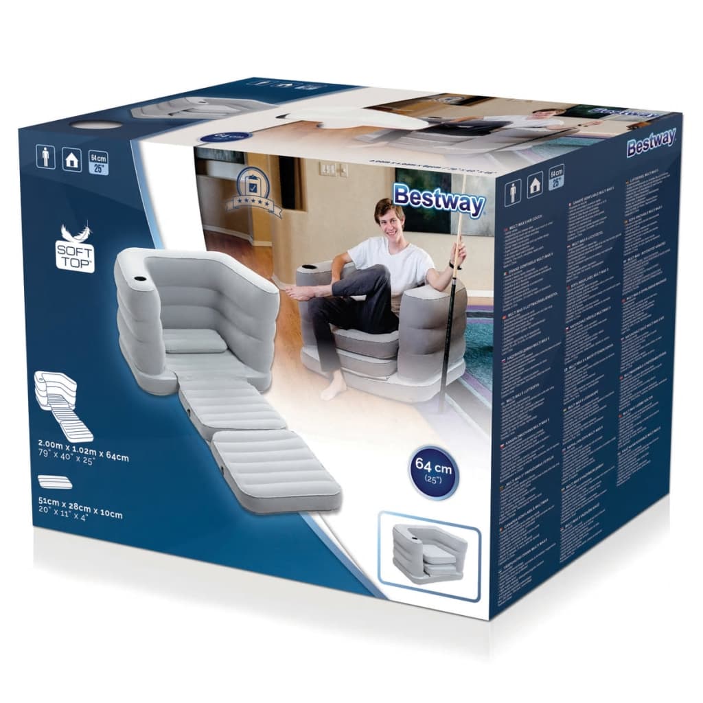 Bestway Multi Max II Poltrona Letto Gonfiabile 1 Persona 67277
