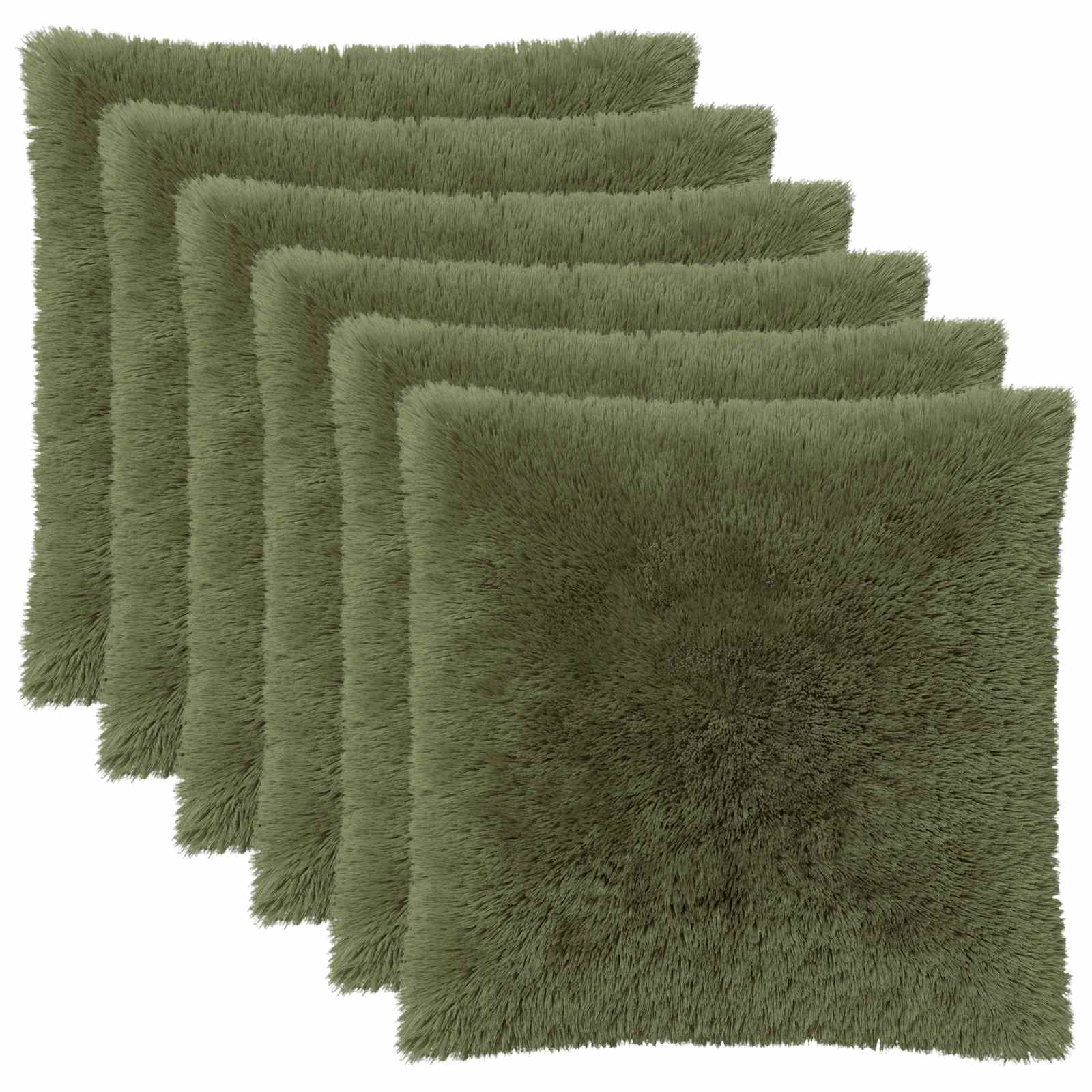 Federa 6 pcs HEERLEN Verde 55 x 55 cm Fleece PV