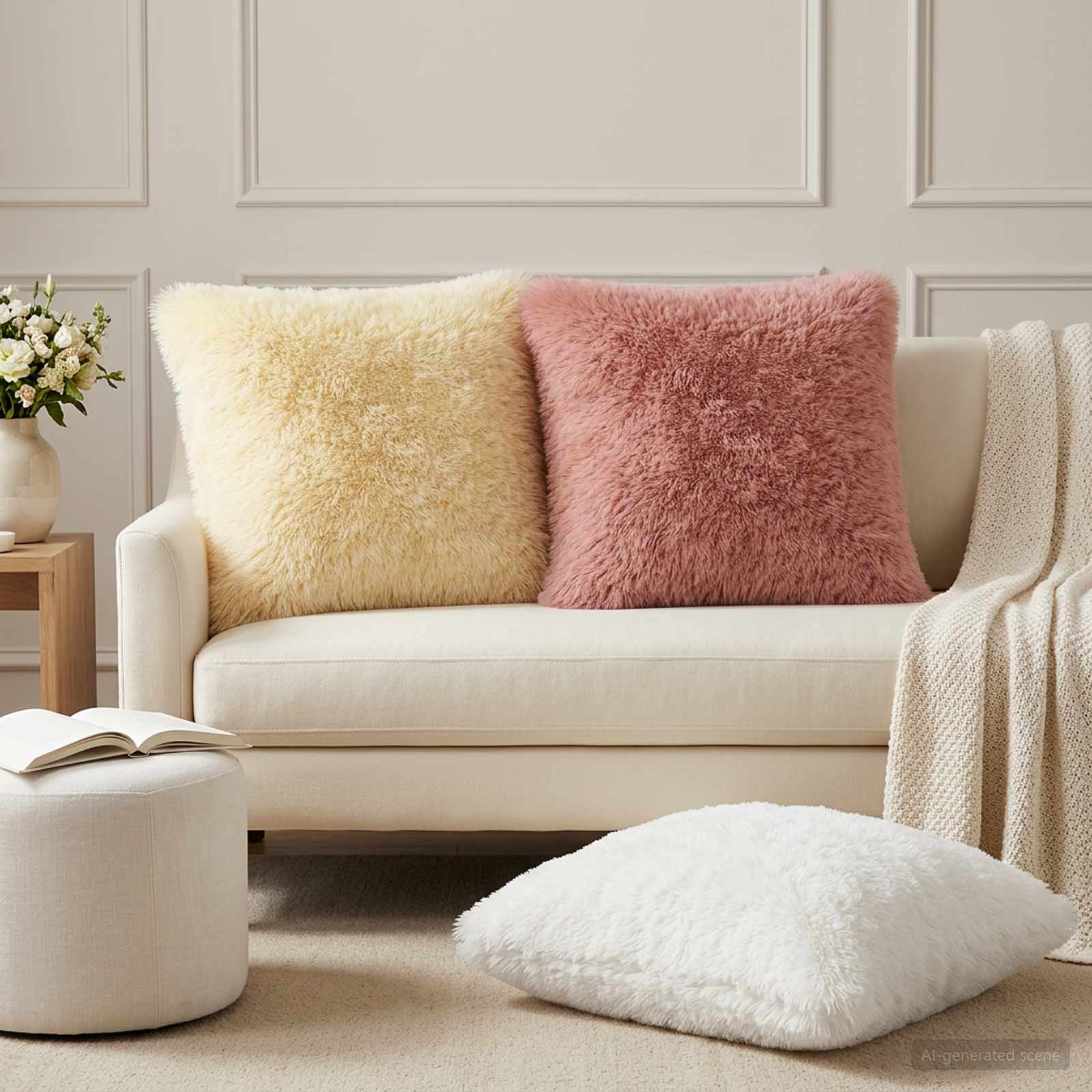 Federa 2 pcs HEERLEN Rosa 55 x 55 cm Fleece PV