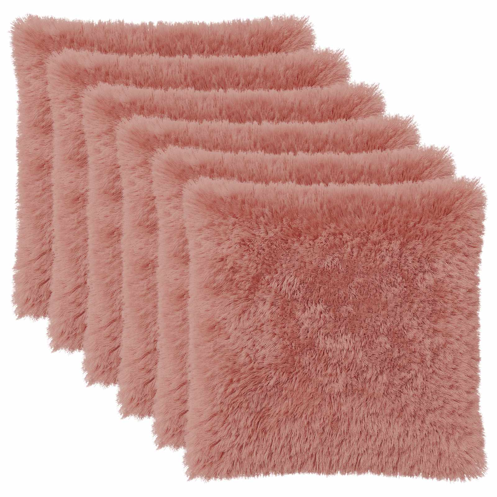 Federa 6 pcs HEERLEN Rosa 55 x 55 cm Fleece PV