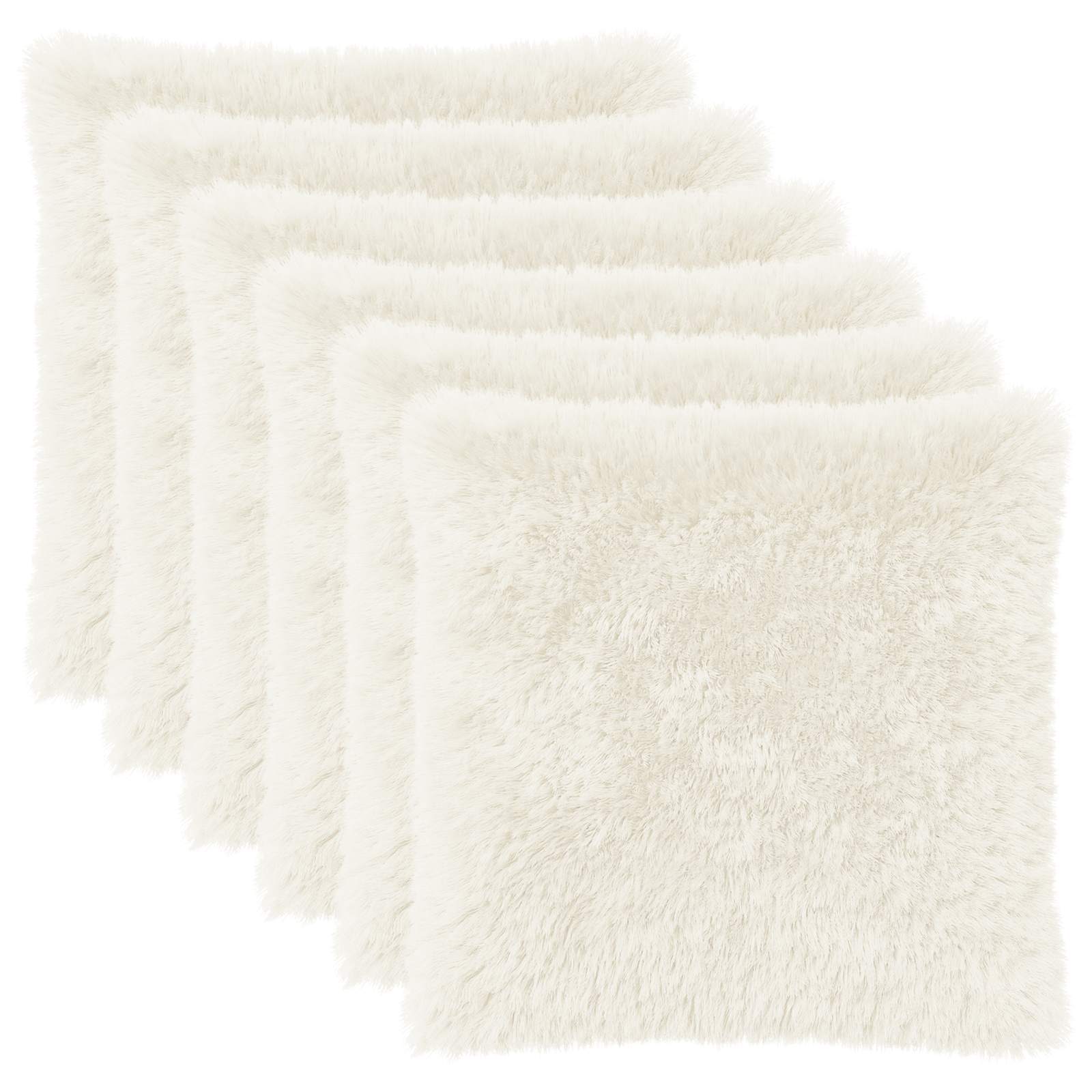 Federa 6 pcs HEERLEN Bianco 55 x 55 cm Fleece PV