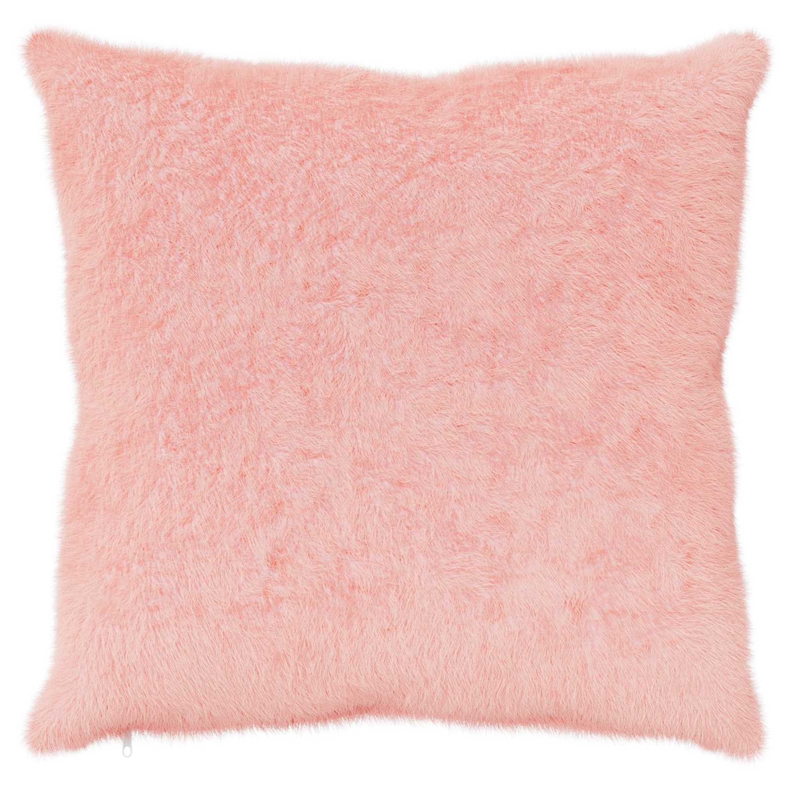 Federa 2 pz HEERLEN Rosa 55 x 55 cm Pelliccia di Coniglio Finta
