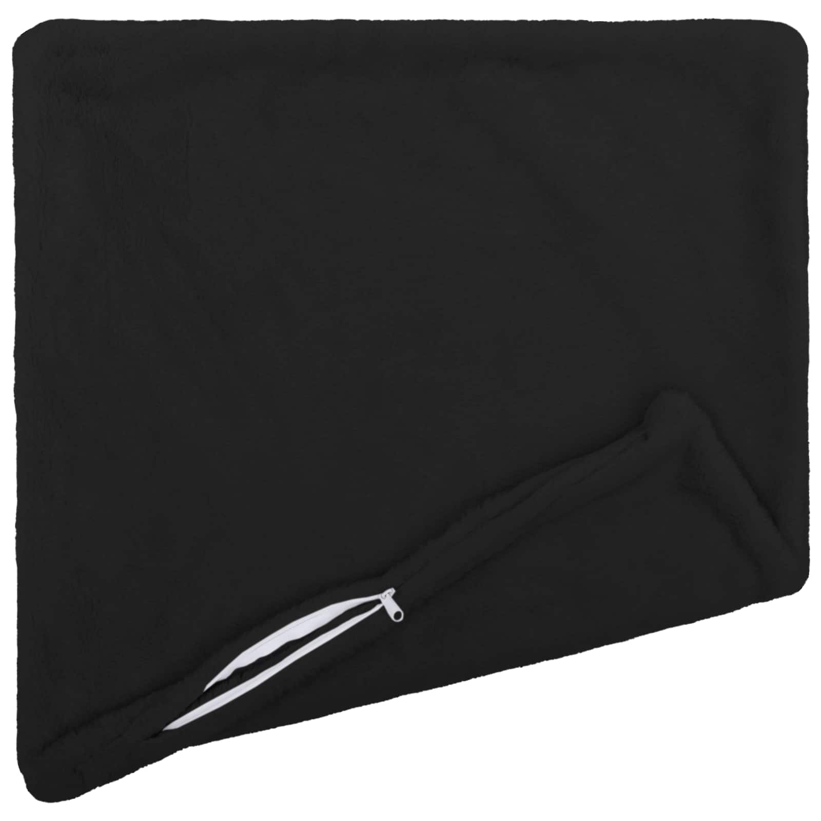 Federa 2 pz HEERLEN Nero 55 x 55 cm Pelliccia di Coniglio Finta