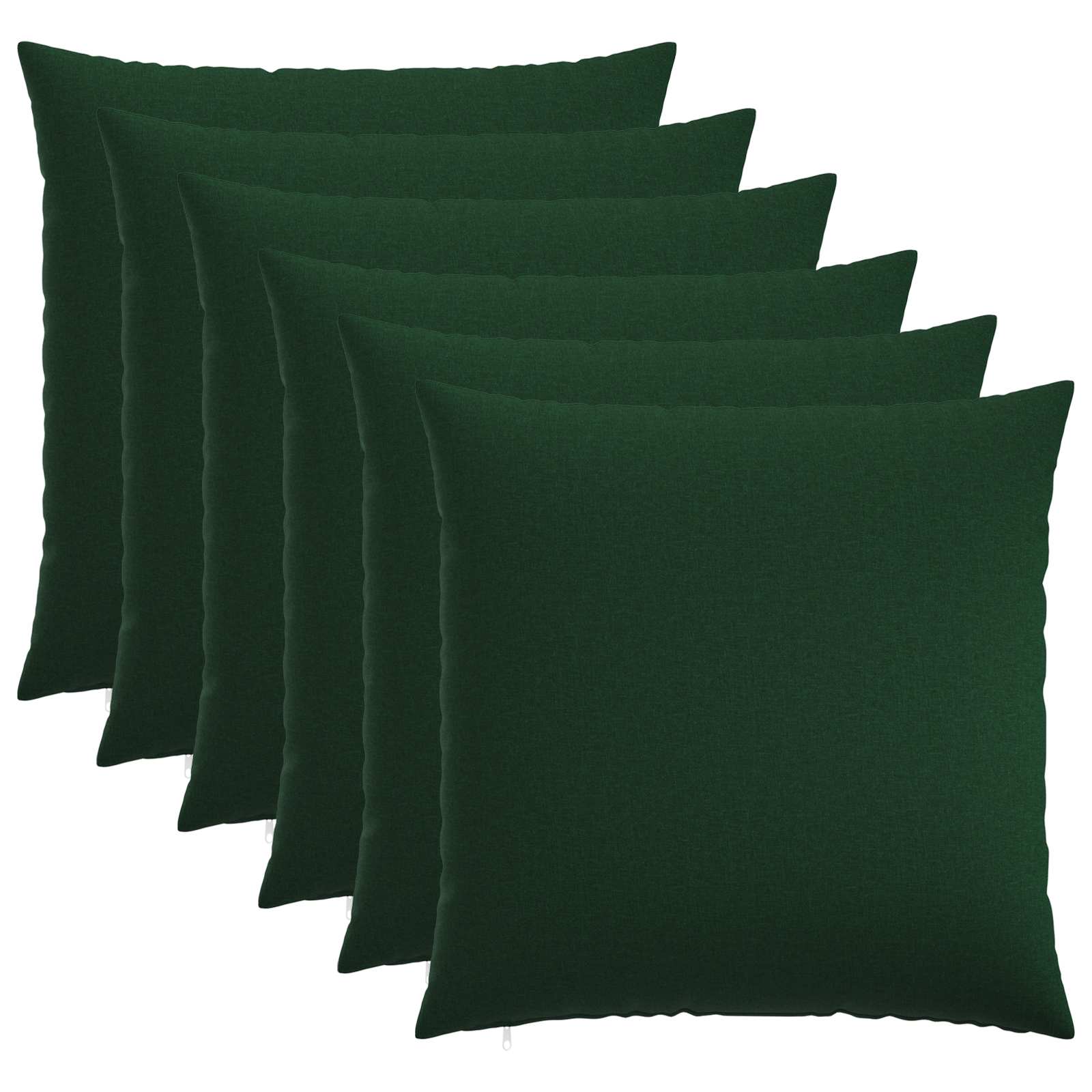 Federa 6 pz HEERLEN Verde Scuro 60 x 60 cm Tessuto