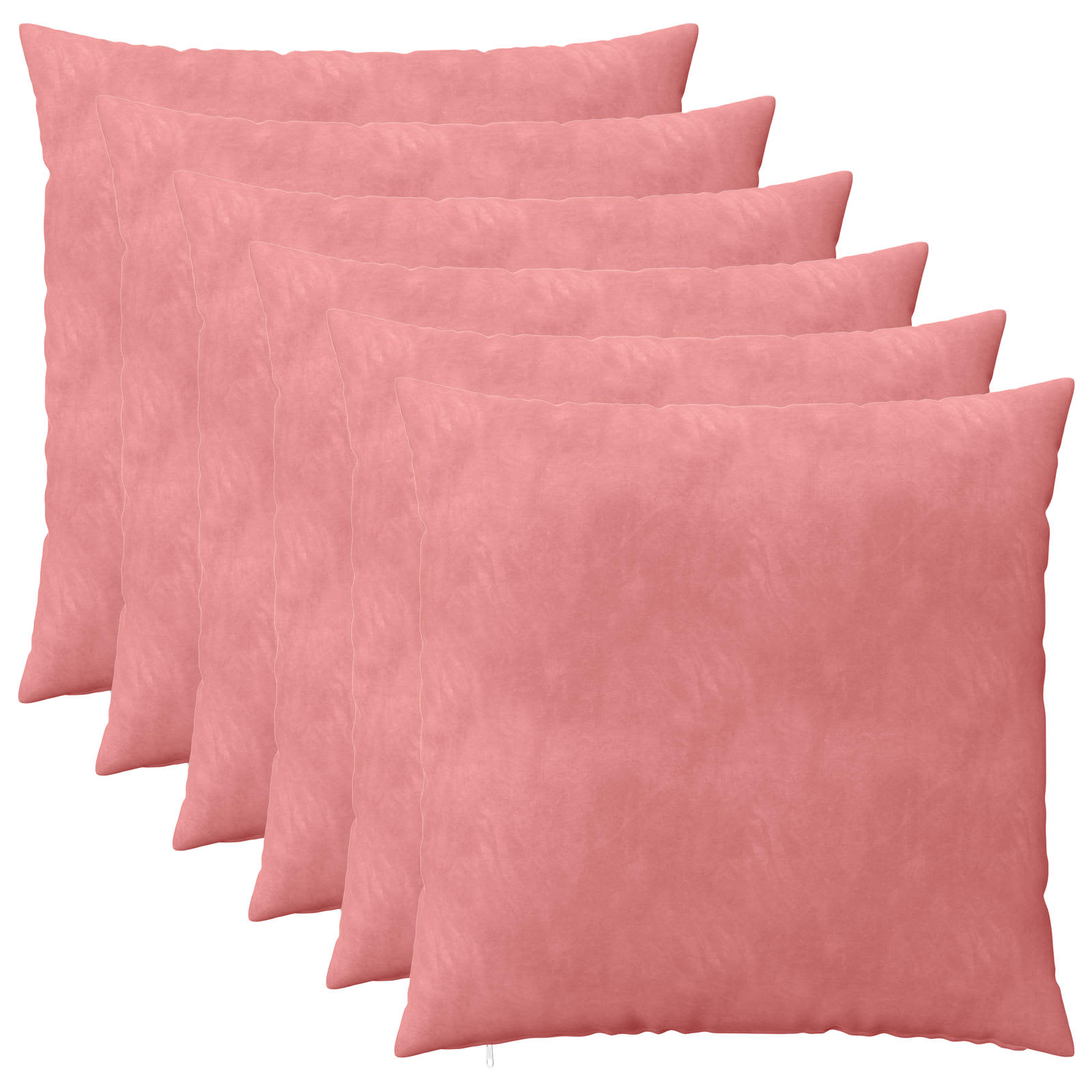 Federa 6 pcs HEERLEN Rosa 60 x 60 cm Velluto