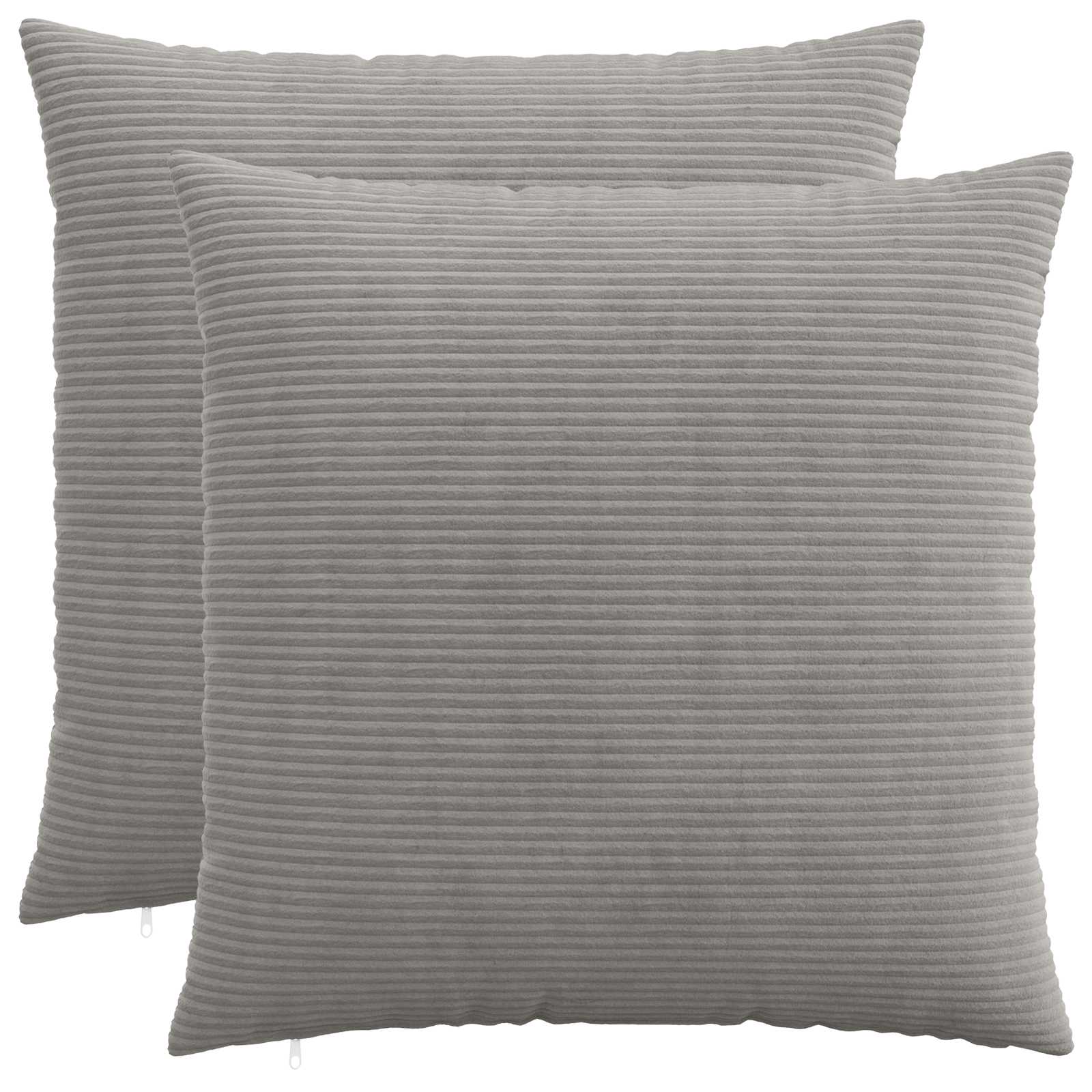 Federa 2 pcs HEERLEN Grigio Chiaro 60 x 60 cm corduroy