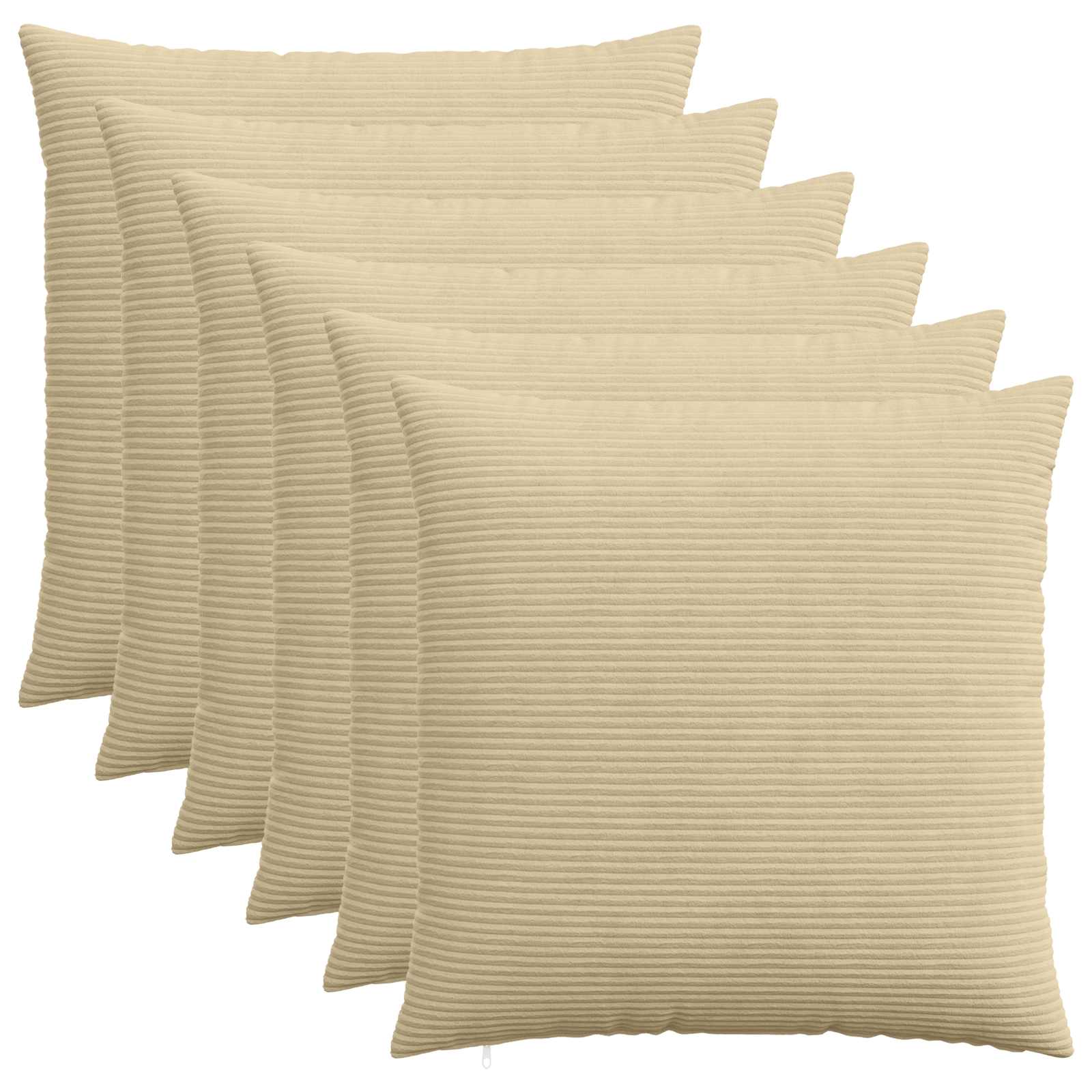 Federa 6 pcs HEERLEN Verde Grigio 60 x 60 cm corduroy
