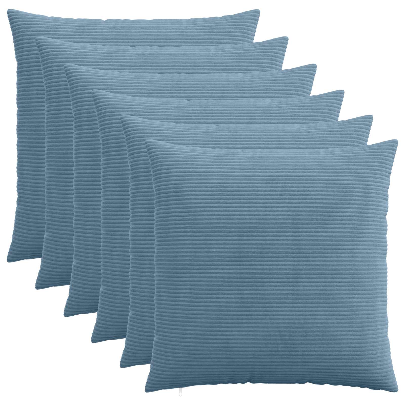Federa 6 pcs HEERLEN Blu 60 x 60 cm corduroy