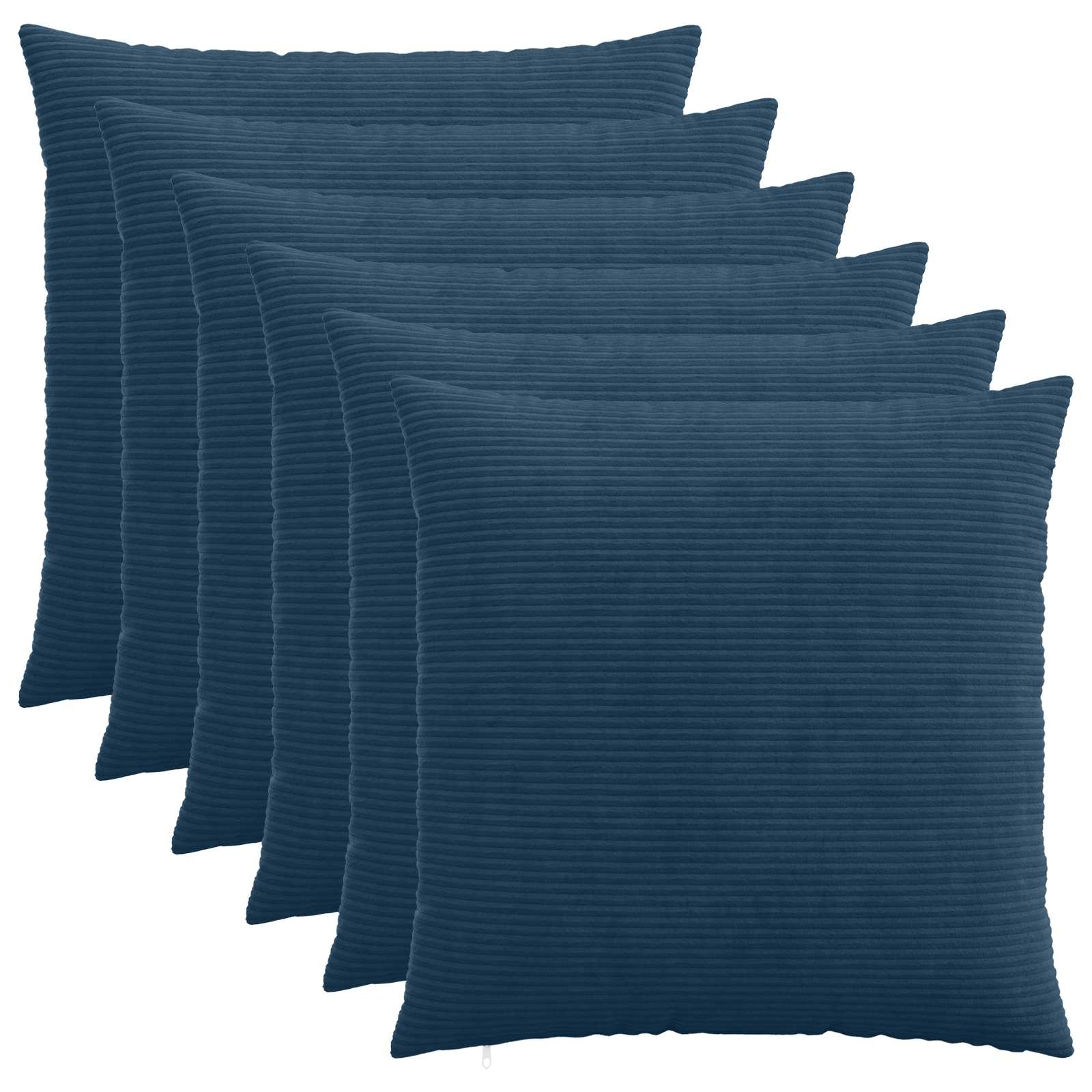 Federa 6 pcs HEERLEN Blu navy 60 x 60 cm corduroy