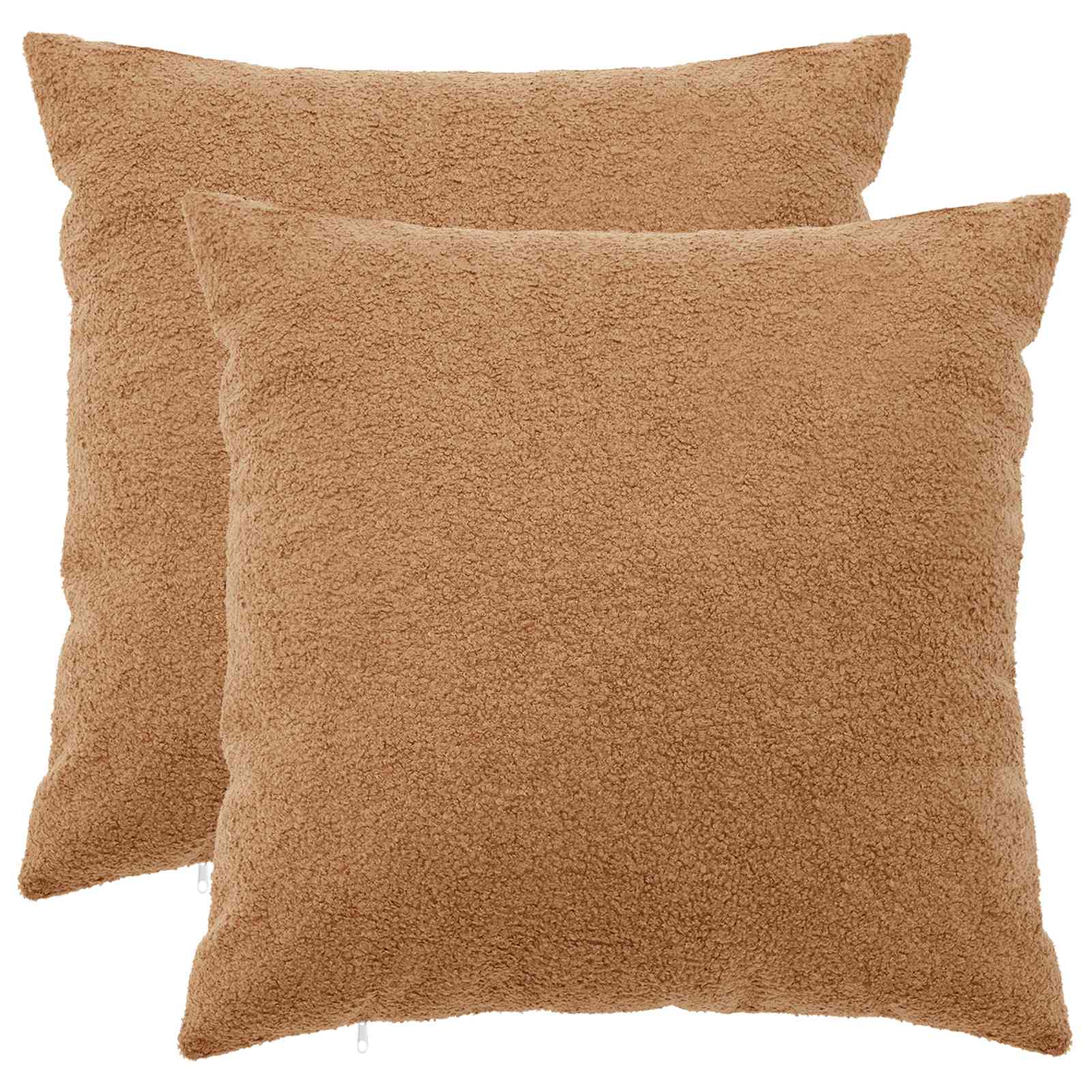 Federa 2 pcs HEERLEN Beige 60 x 60 cm Bouclé