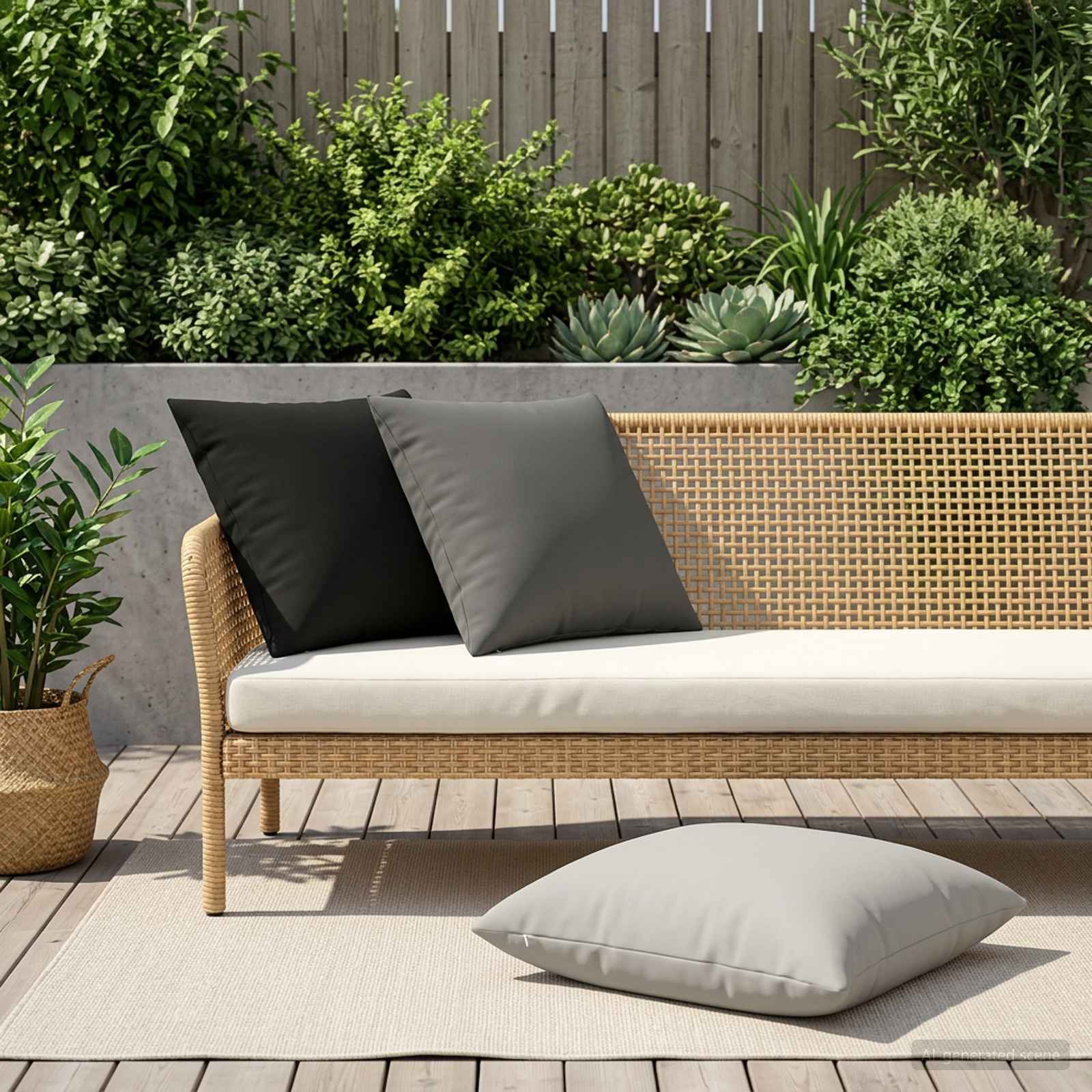 Federa 6 pcs HEERLEN Antracite 60 x 60 cm Poliestere