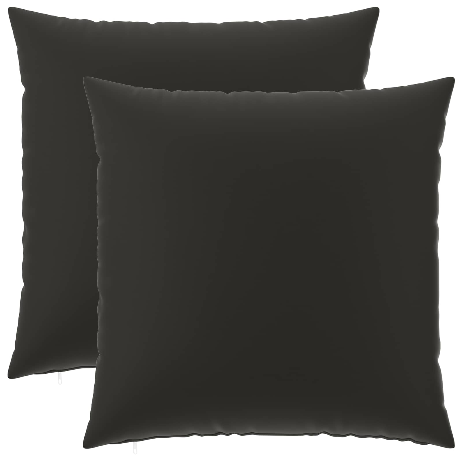 Federa 2 pcs HEERLEN Nero 60 x 60 cm Poliestere