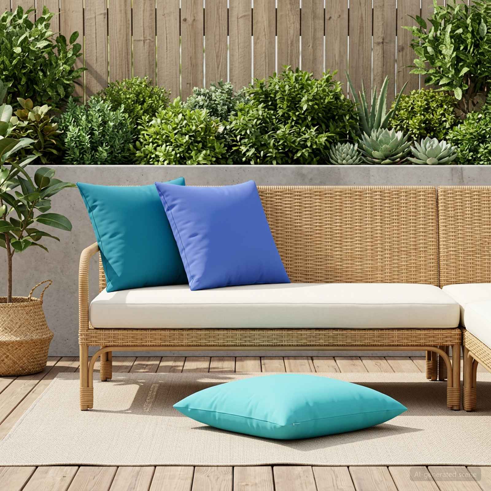 Federa 6 pcs HEERLEN Blu Reale 60 x 60 cm Poliestere