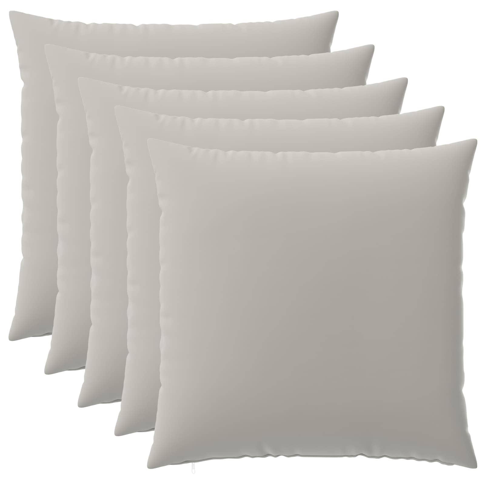 Federa 6 pcs HEERLEN Grigio 60 x 60 cm Poliestere