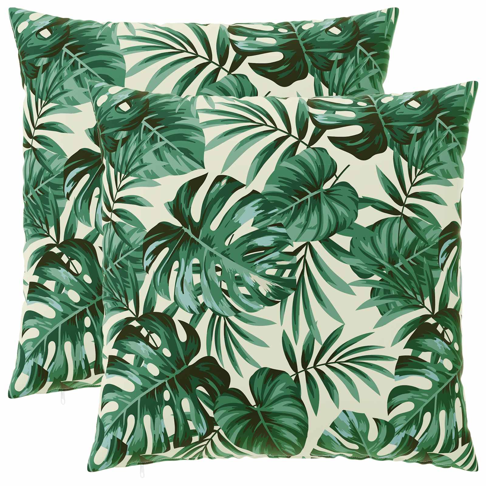 Federa 2 pcs HEERLEN Motivo a Foglie 60 x 60 cm Poliestere