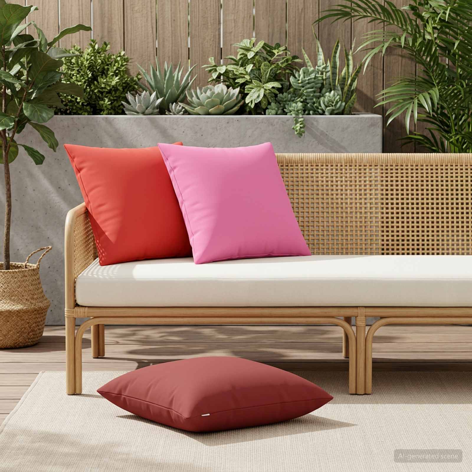 Federa 2 pcs HEERLEN Rosso 60 x 60 cm Poliestere