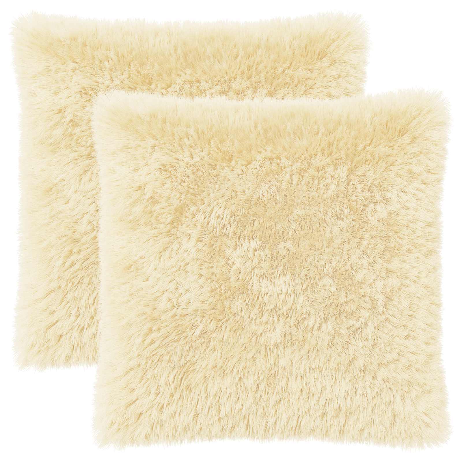 Federa 2 pcs HEERLEN Crema 60 x 60 cm Fleece PV