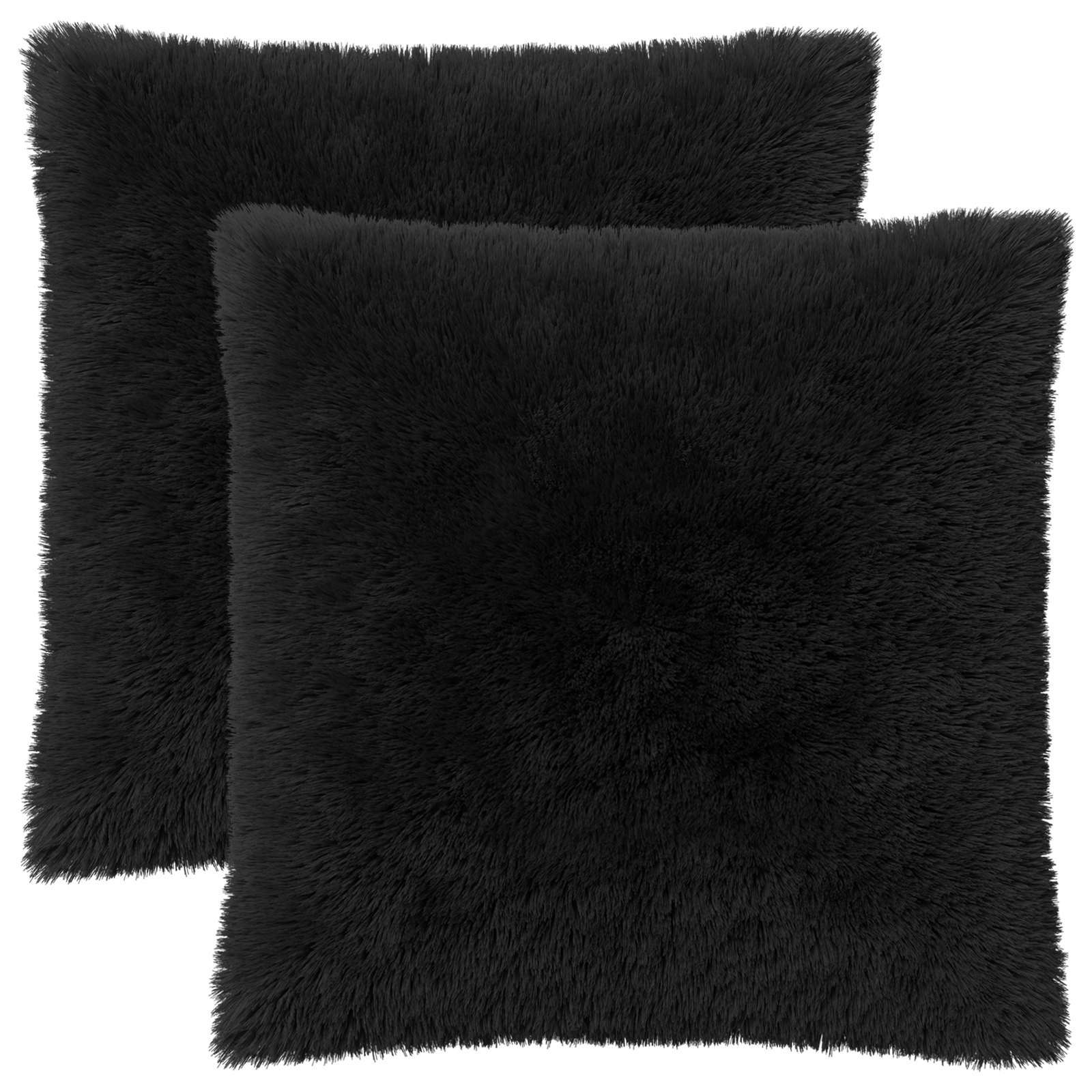 Federa 2 pcs HEERLEN Nero 60 x 60 cm Fleece PV