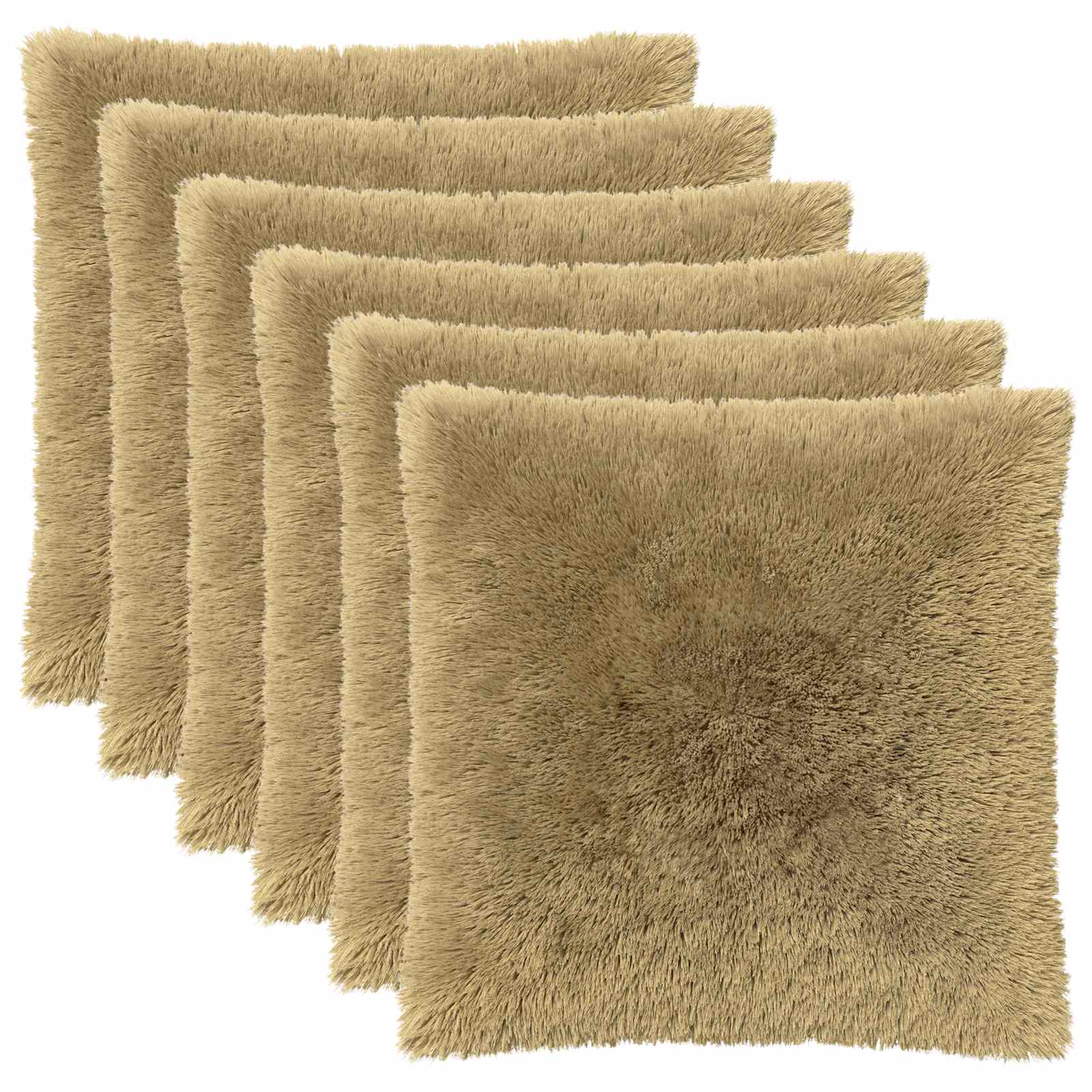 Federa 6 pcs HEERLEN Verde chiaro 60 x 60 cm Fleece PV