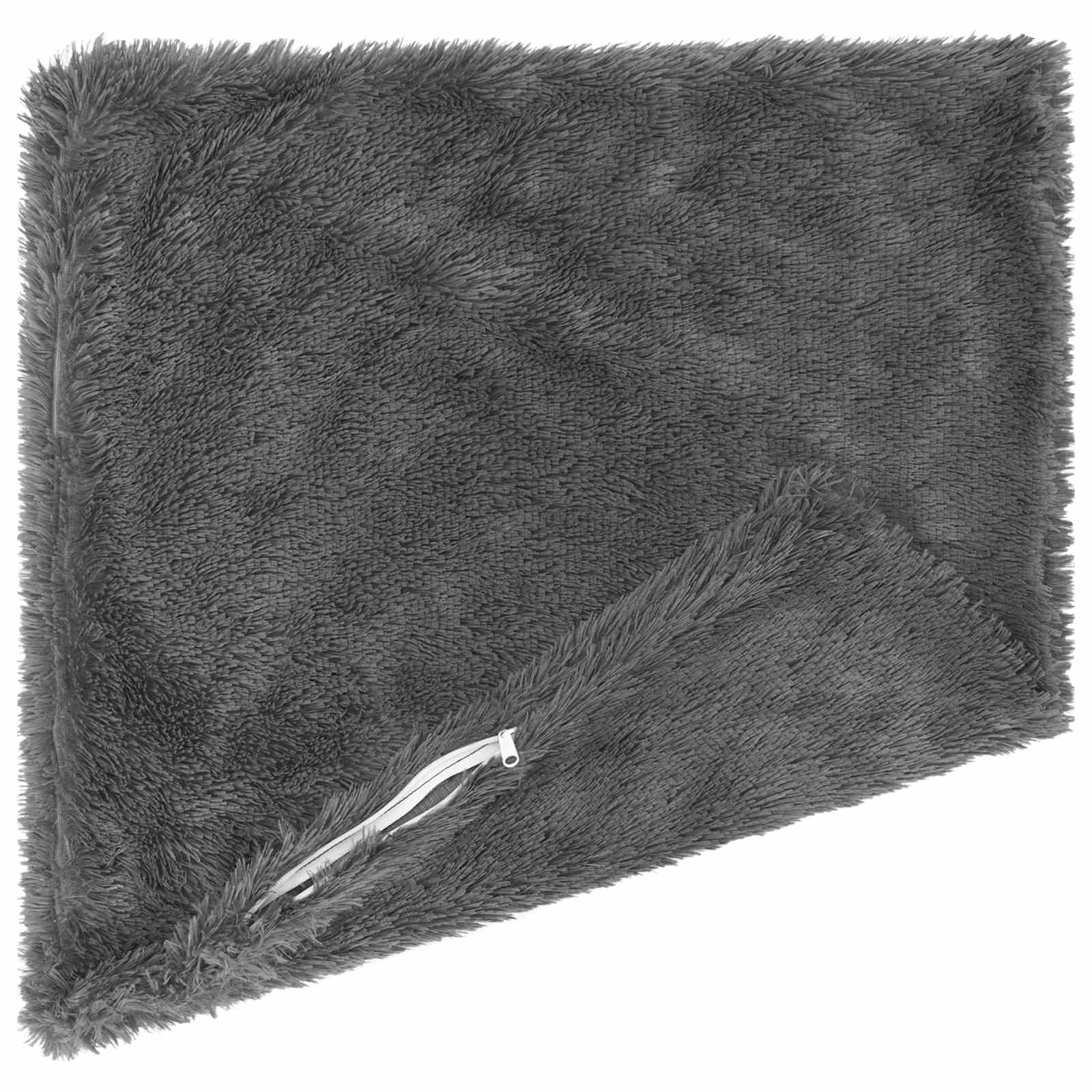 Federa 2 pcs HEERLEN Grigio Chiaro 60 x 60 cm Fleece PV