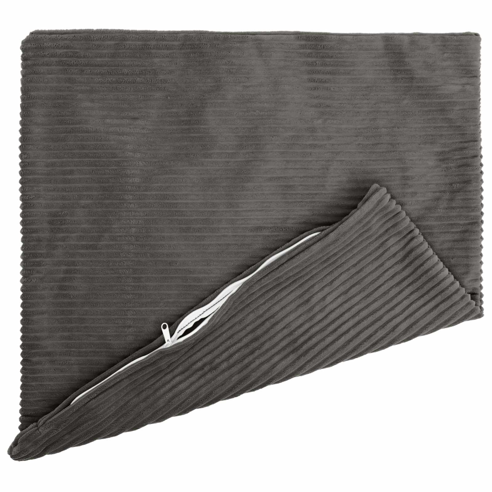Federa 2 pcs HEERLEN Grigio Scuro 65 x 65 cm corduroy