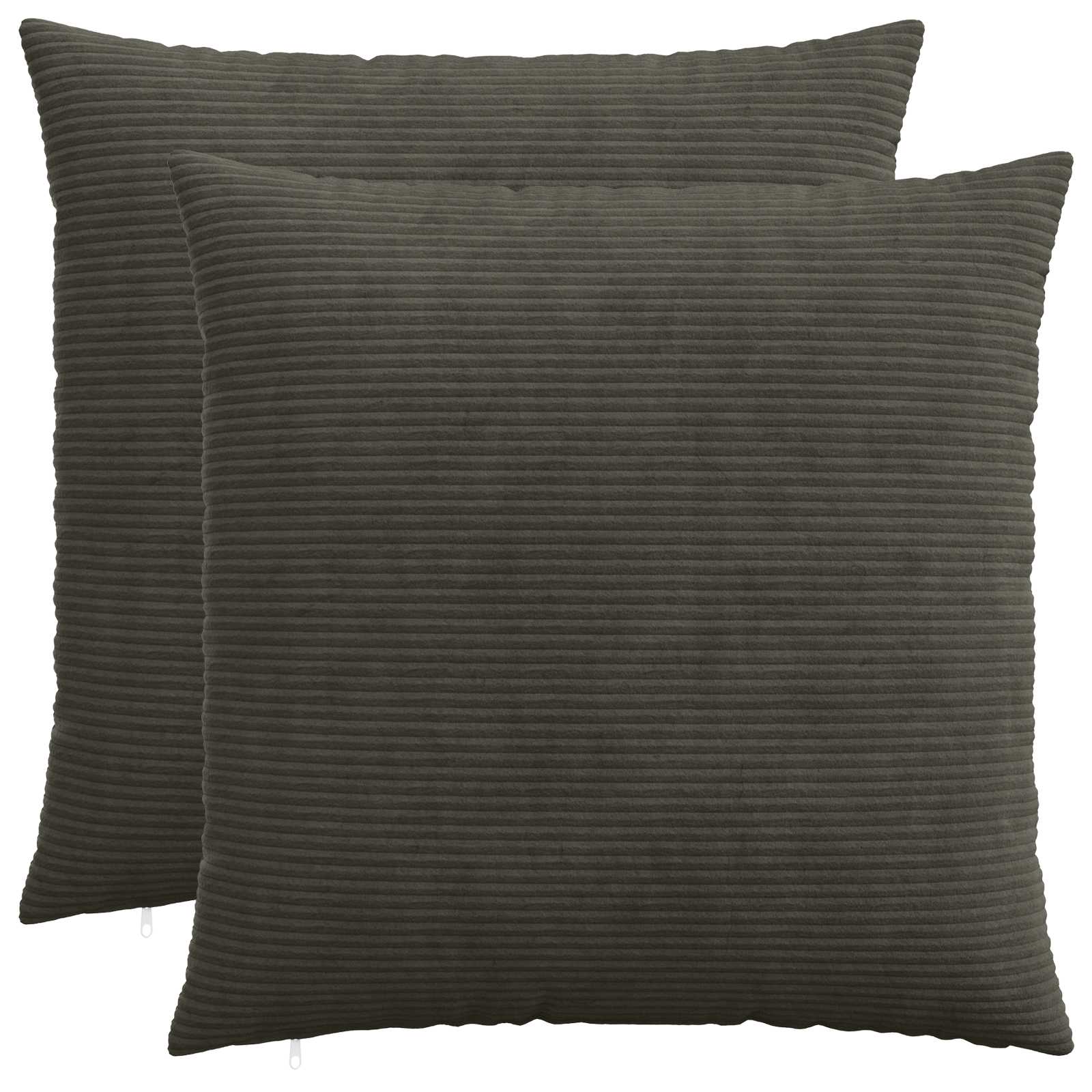 Federa 2 pcs HEERLEN Antracite 65 x 65 cm corduroy